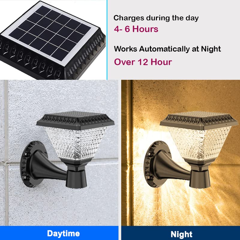 hardoll Acrylonitrile Butadiene Styrene 10W Solar Lights For Home Outdoor Garden 33 Led Waterproof Wall Lamp (Wall) (Pack Of 1)