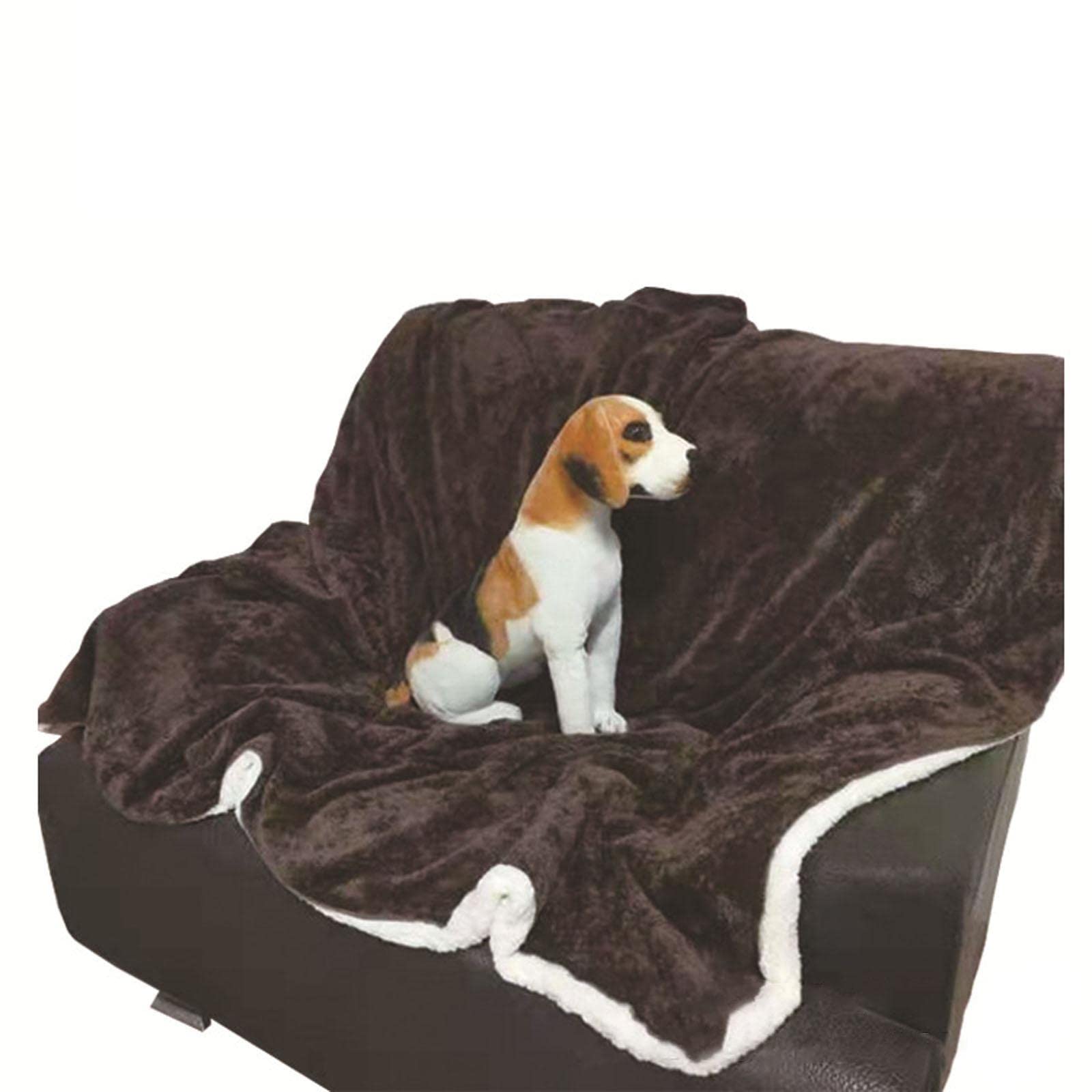 Manta de cama para perro, manta de forro polar suave, manta de doble cara de felpa cálida para perros grandes y pequeños