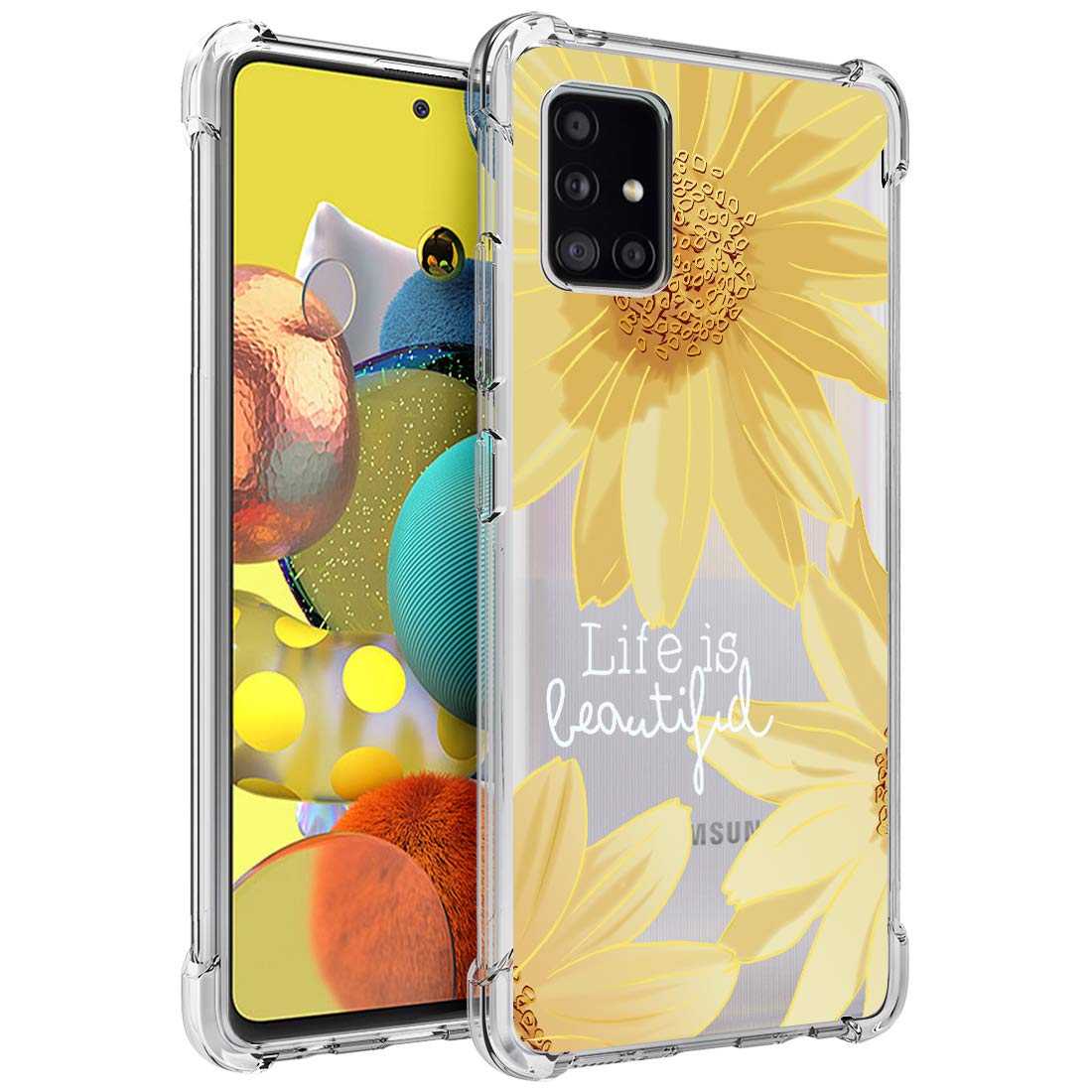Amazon | Osophter サムスン Galaxy A51 5G ケース 花柄 ガールズ