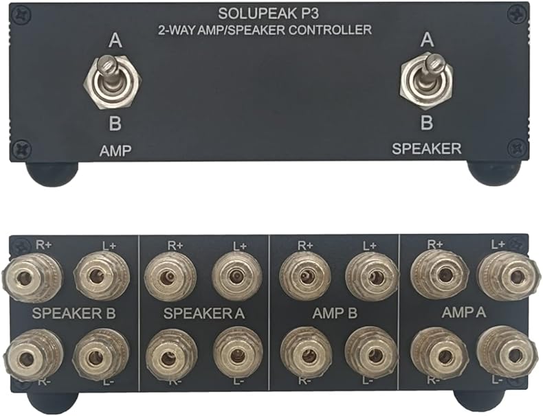 SOLUPEAK P3 2WAY AMP Amplifier to 2 Pair of Speakers Selector Switch