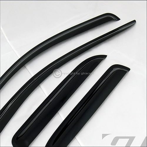 Miniatura 5 de R&L Racing Deflectores de protección contra el sol y la lluvia, para ventana compatible con Dodge Ram Quad Cab 2002-2009