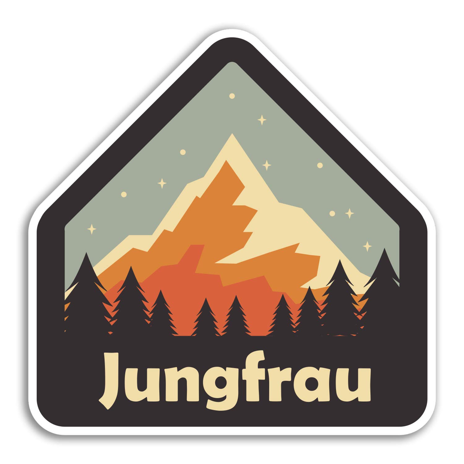 2 x 10cm Jungfrau Switzerland Vinyl Stickers - Fun Sticker Laptop Luggage #33086 (10cm Wide)