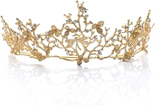 Vintage Crown Baroque Gold Tiara Wedding Bridal Hair Accessories Headband for Women and Girls