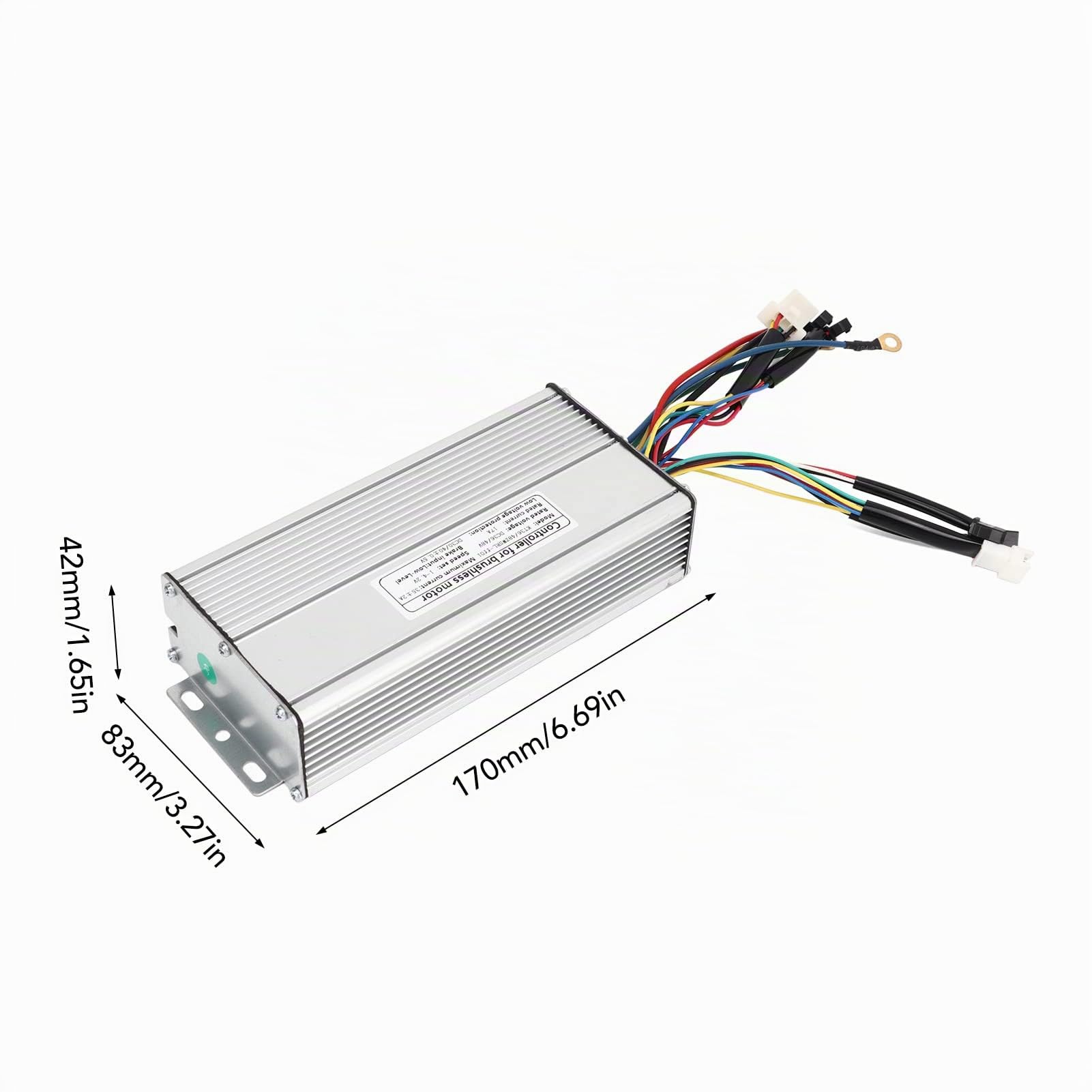 BuyWeek Controlador de Motor de Bicicleta Eléctrica, Controlador Sin Escobillas 36V 48V 1000W 1500W 35A de Onda Cuadrada Controlador de Bicicleta Eléctrica