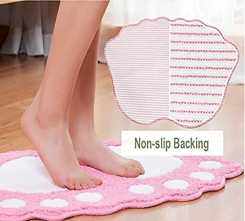 Vista 78 de MIFXIN Tapete de baño antideslizante con pies grandes, absorbente, para baño, inodoro, ducha, cocina, decoración del hogar (gris, 19 x 26 pulgadas)