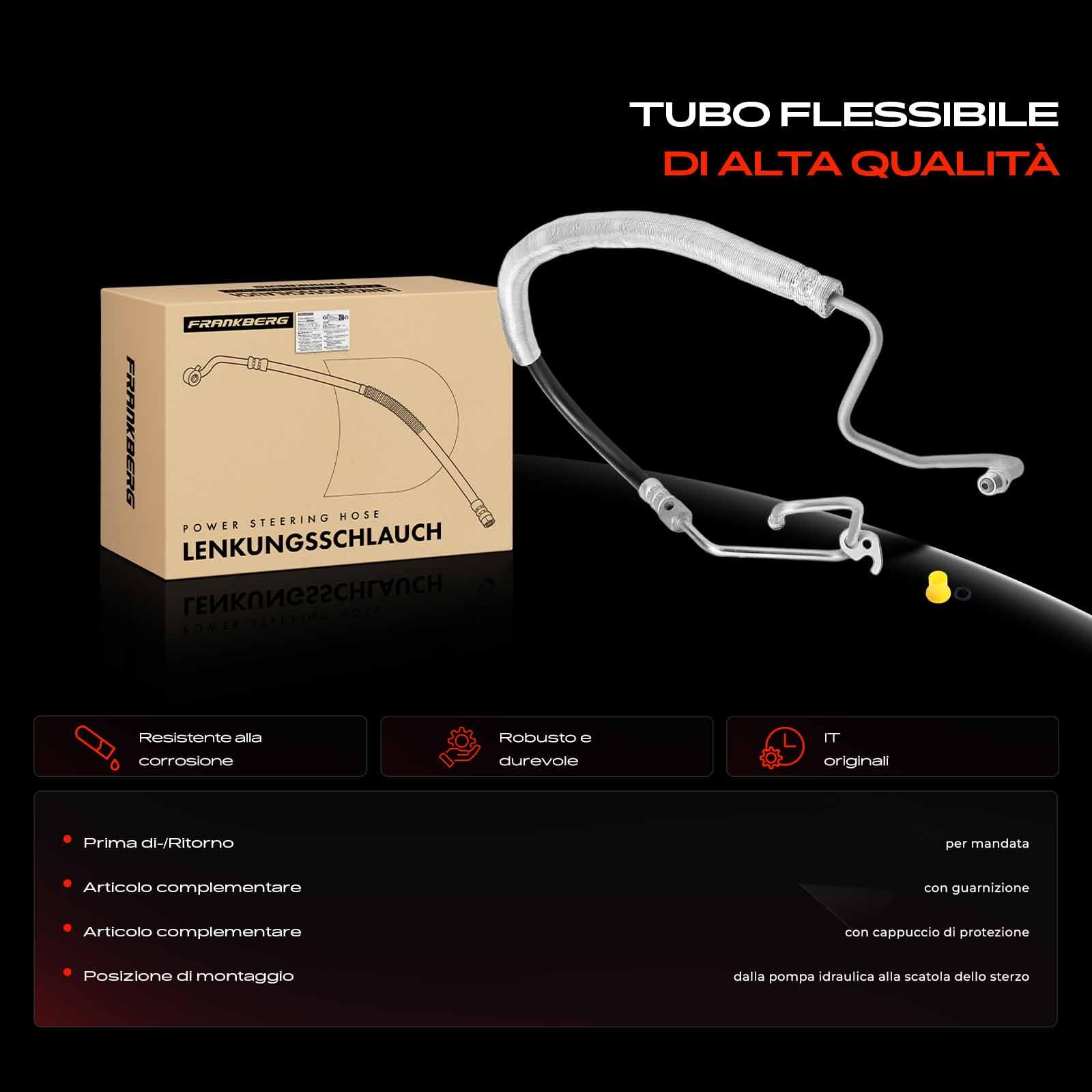 Frankberg Servosterzo Tubo flessibile Compatibile con Fiesta V JD JH Fusion JU Replace# 3405317,2S6C3A719BJ