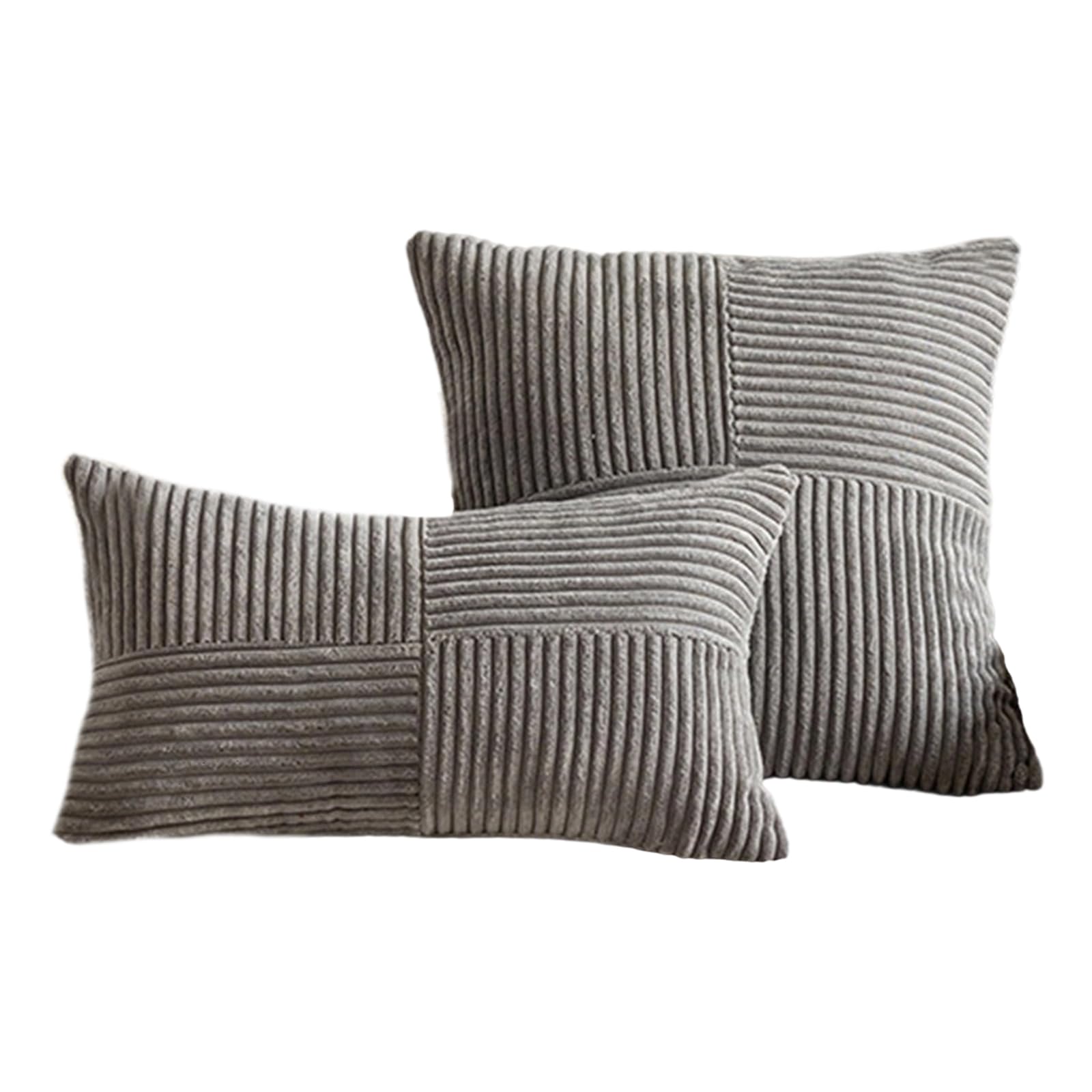 Woedpez 2Pcs Pillowcases Corduroy Square Pillow Covers 45x45cm 30x50cm Decorative Cushion Sleeve Case for Sofa and Bed Decorative Pillow Case
