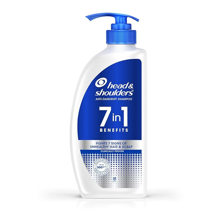Head & Shoulders 7in1 Anti-dandruff Shampoo | Multi-action formula | Complete Solution for unhealthy scalp | 7 benefits for Men and Women, 650ml