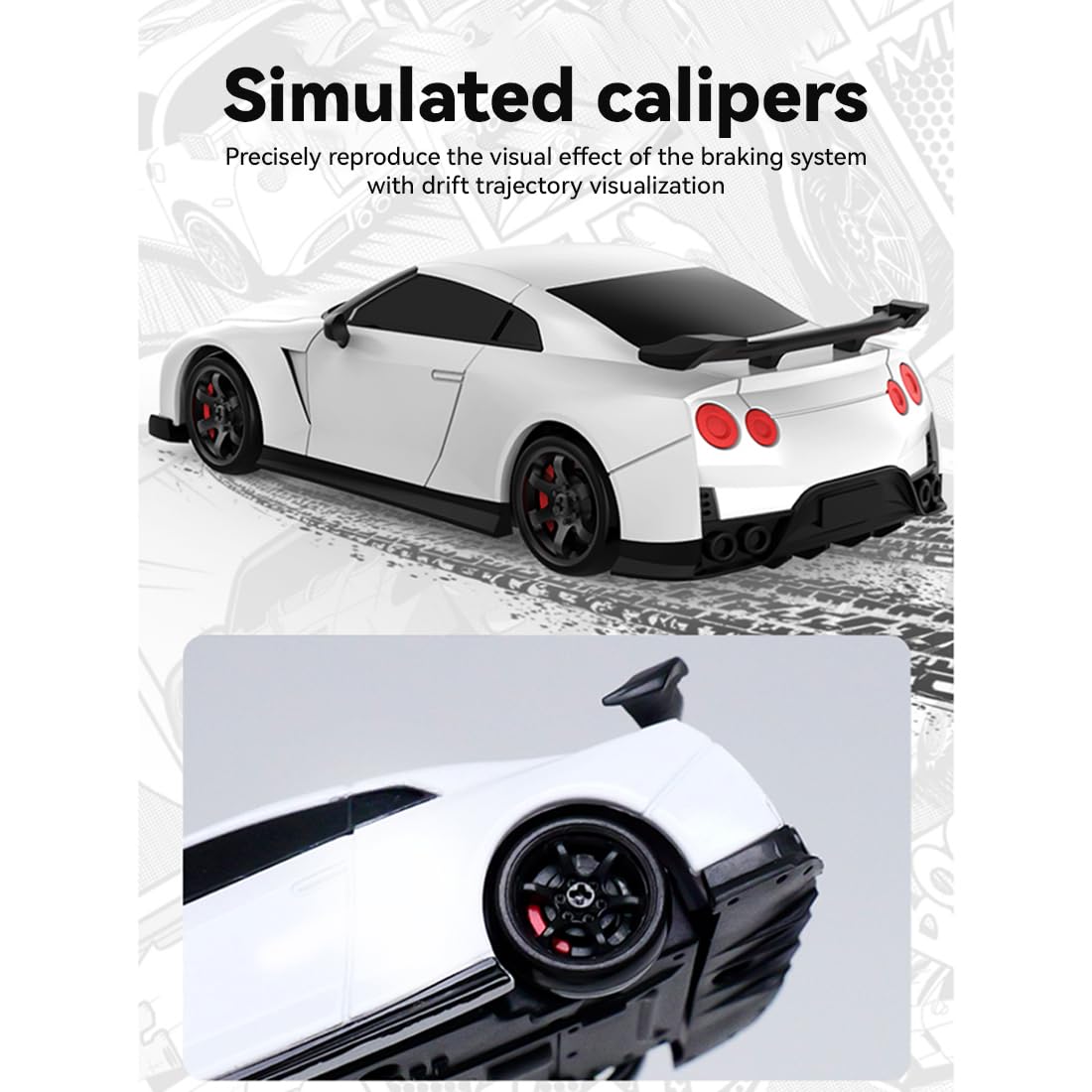 RC samochód driftowy dla dorosłych do jazdy, skala 1/64 4CH 4WD, szybki samochód z długim czasem wytrzymałości i dynamicznymi światłami, wyścigi wewnątrz i na zewnątrz, dla entuzjastów dorosłych