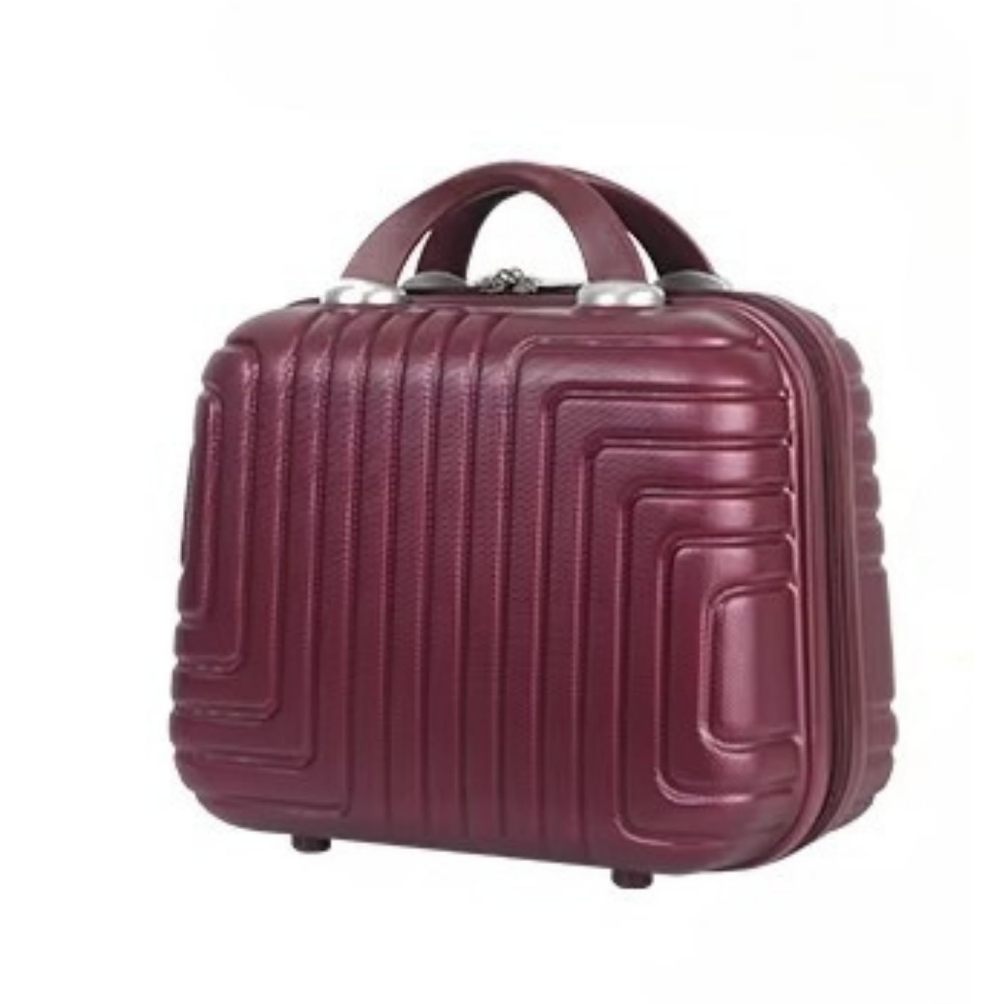 Set di 6 valigie con 4 trolley rigidi a ruote doppie + 2 beauty case, antigraffio antiurto lacci interni tasche con zip valigie da viaggio resistenti leggere da 39 a 55 cm nere eleganti