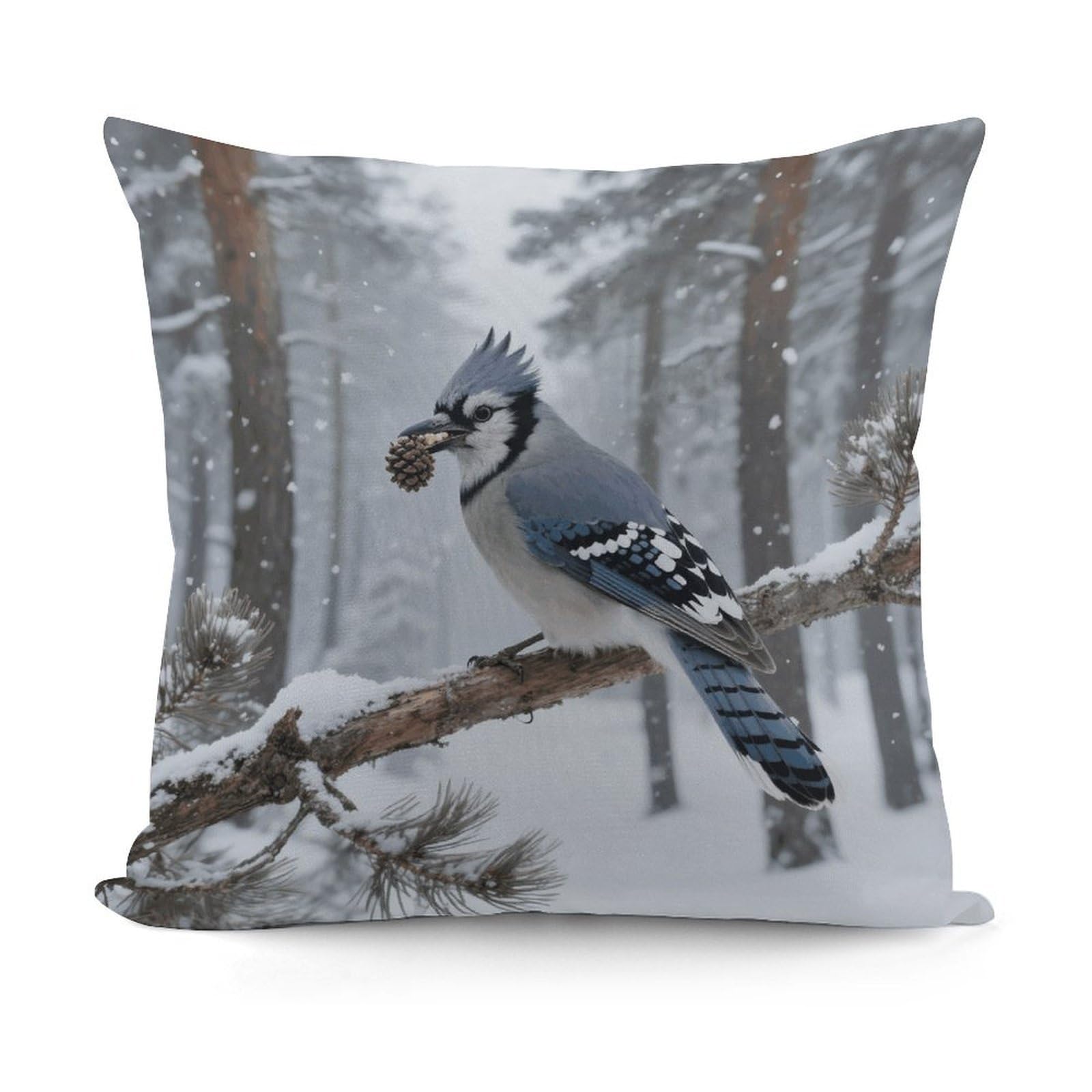 VstaDank Birds on The Tree Throw Pillow Cover Soft Square Cushion Cover Art Artwork Pillow Covers Mordern Couch Pillow Covers Decorative Cushion Case for Chair Couch Bedroom Living Room