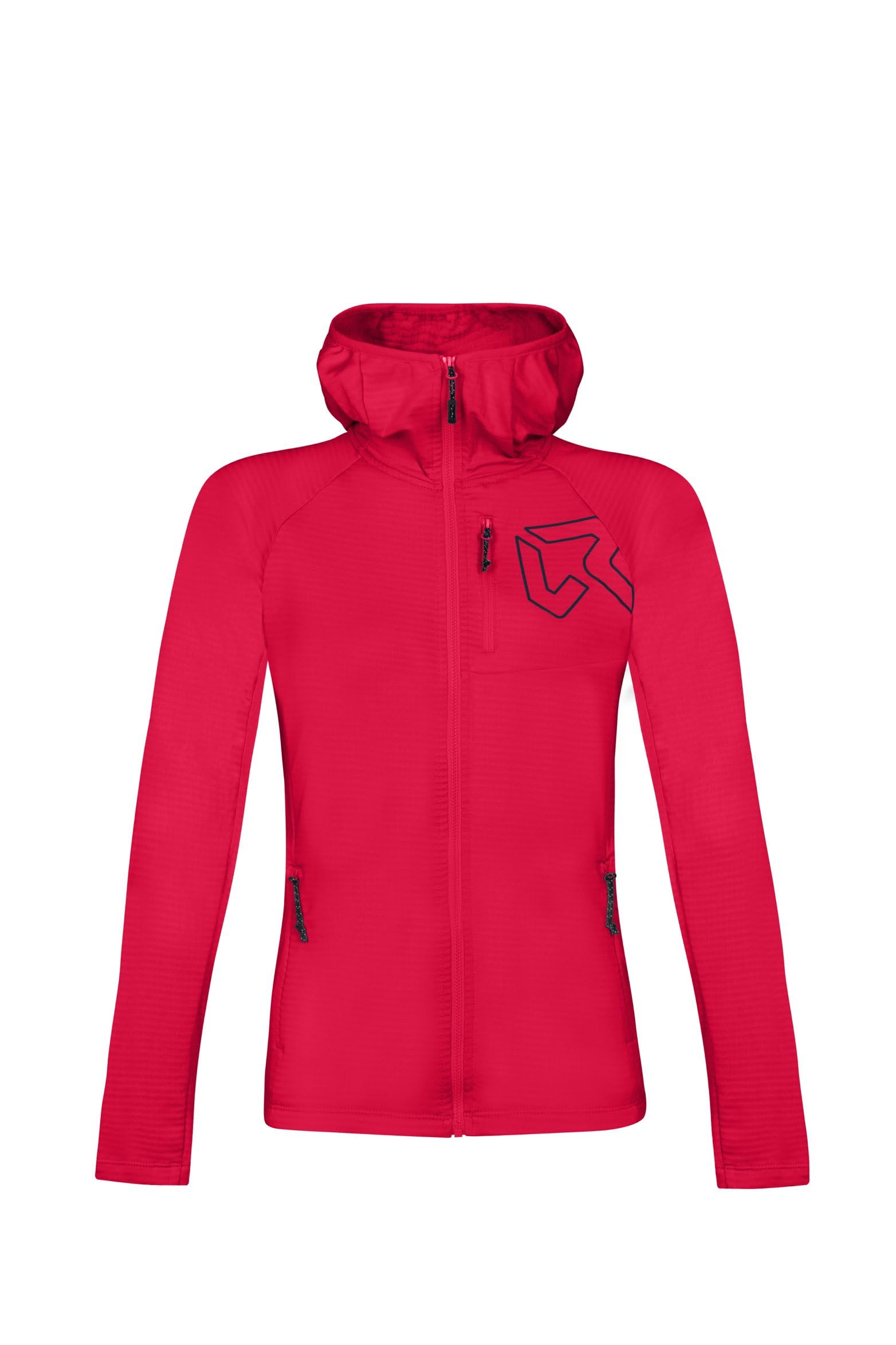 Rock Experience | Arrows Hoodie Woman Fleece | Technical Mountain Sweatshirt | Outdoor Purple