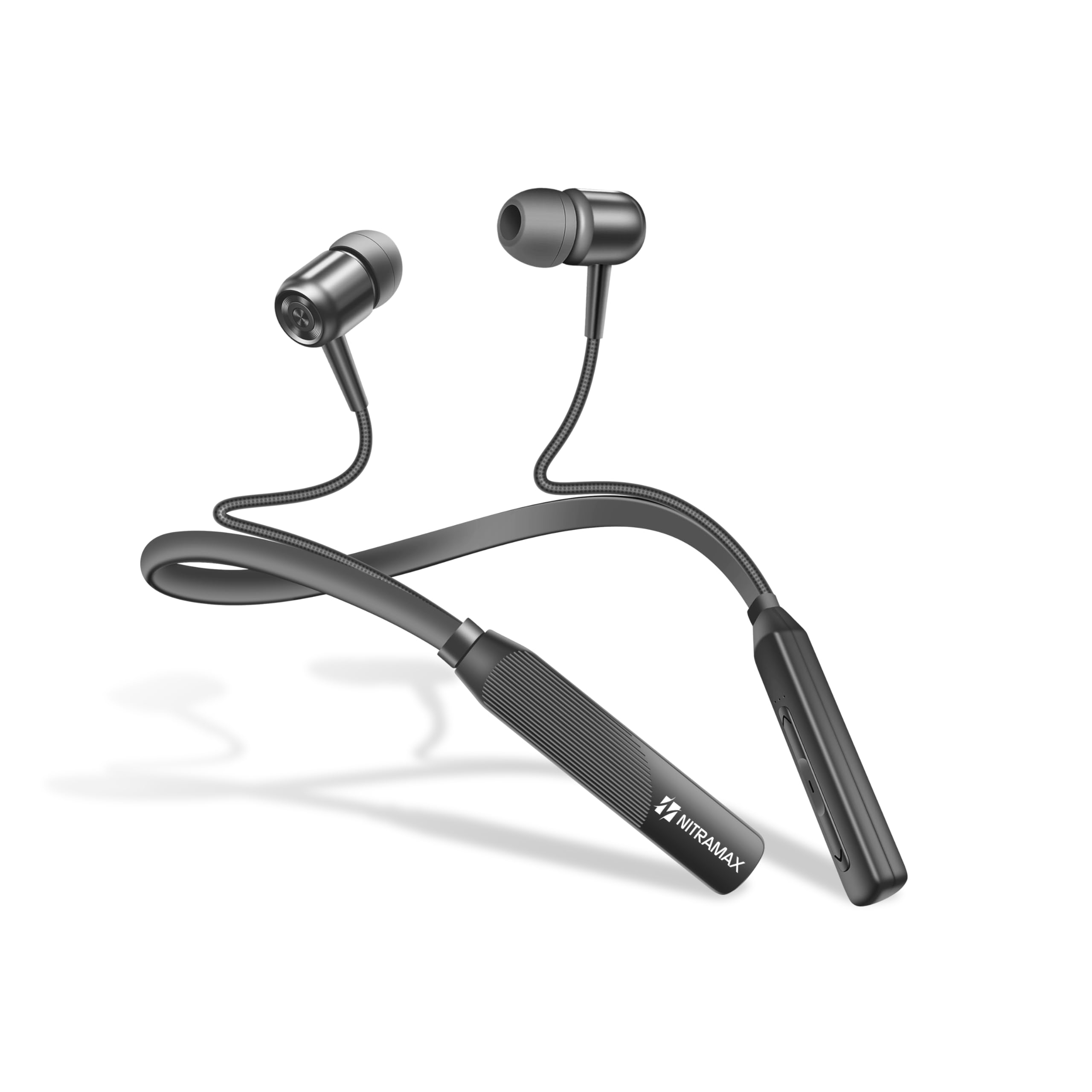 Bluetooth 5.4 Wireless Neckband Headphones, 20-Hour Playtime, Superior Bass with Intelligent Voice Noise Reduction, Crystal Clear Calls & Effortless Pairing, Ergonomic Sports Earbuds (Black)-image-48