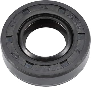 Oil Seal, TC 14mm x 26mm x 7mm Nitrile Rubber Cover Double Lip with Spring for Bearing Shaft, Black Pack of 1 (Size : 14mmx28mmx7mm)