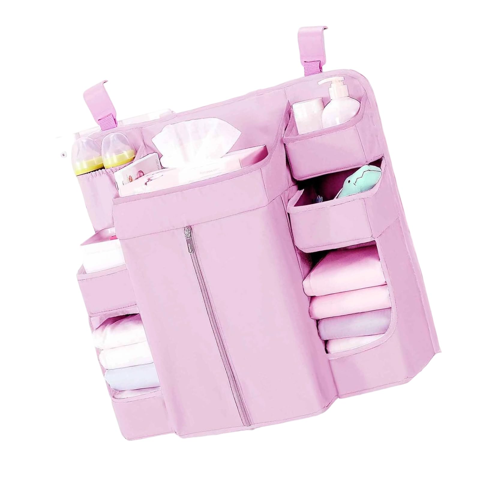 Bolsas de almacenamiento multifuncionales sostenibles para pañales, ropa, juguetes, diseño de fácil acceso