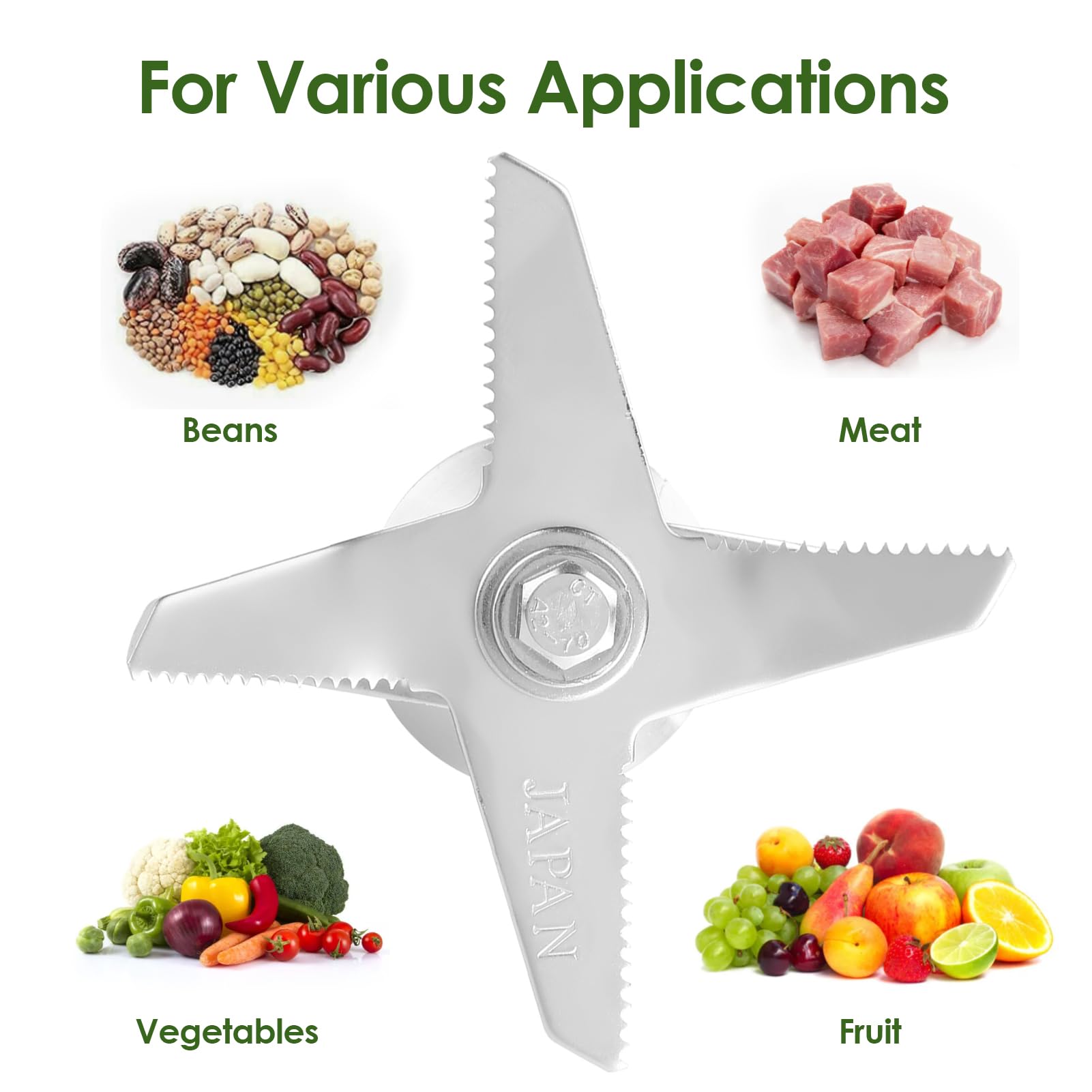 Cuchilla De Repuesto Para Licuadora Vitamix 5200 - Acero Inoxidable, Compatible Con Contenedores De 32, 48 Y 64 Oz