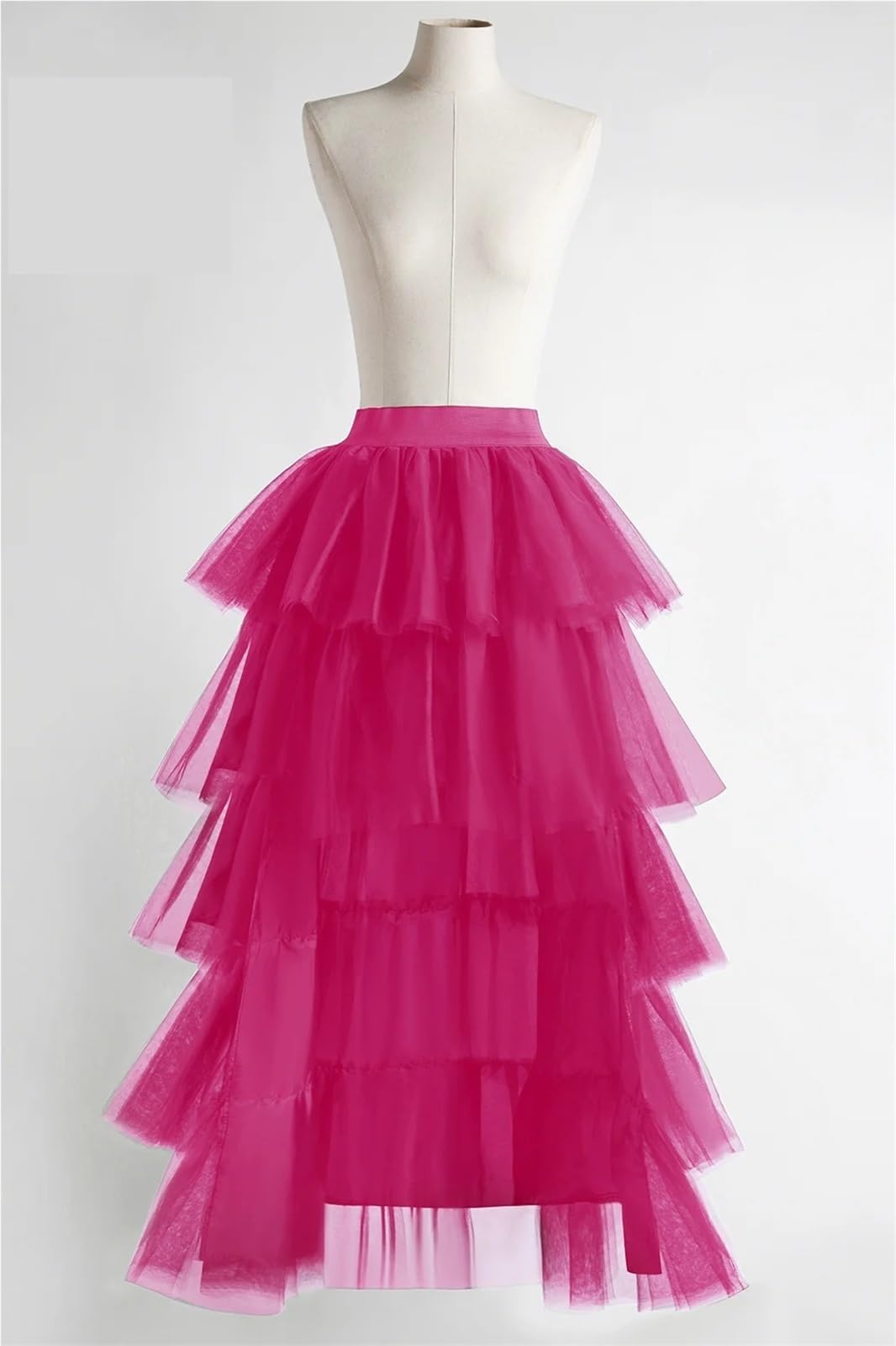 Sottoveste per abito Gonne Tutù da Donna, in Tulle a Strati, Sottogonna Lunga, Accessori Sposa