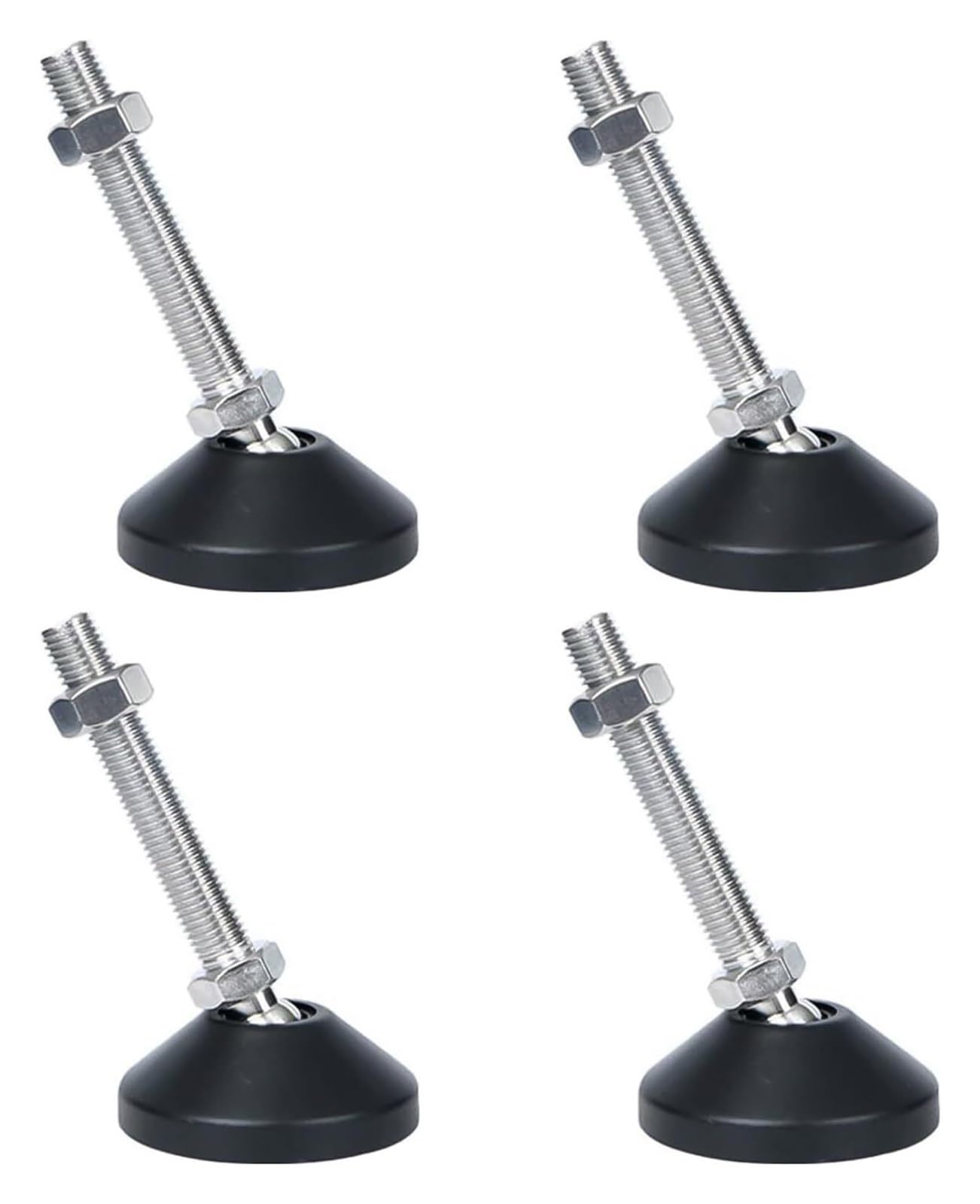 Pie nivelador de tornillos for muebles, 4 piezas M8, niveladores roscados ajustables, niveladores de muebles giratorios antideslizantes, pies niveladores de maquinaria de alta resistencia for banco de