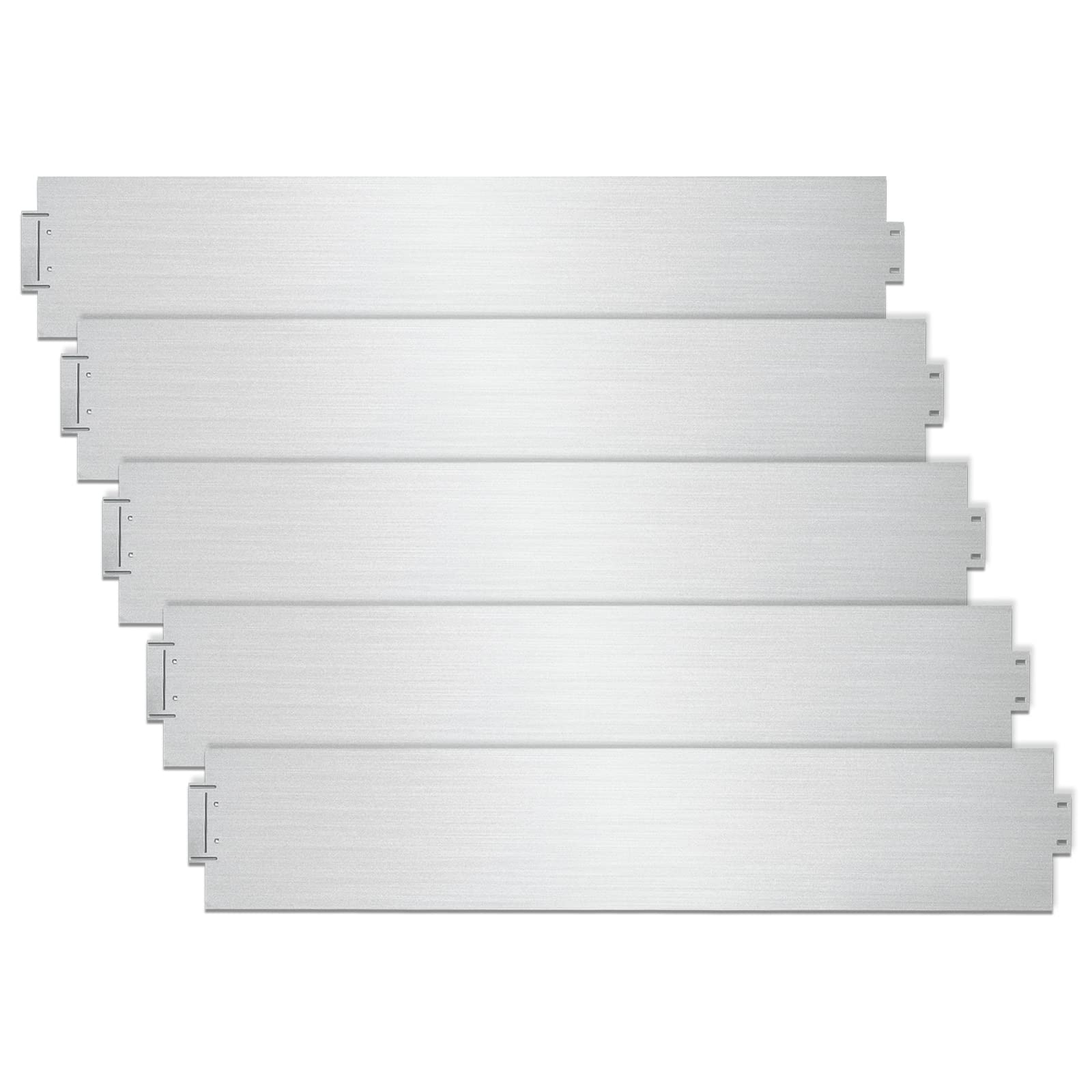 Metalowe obrzeże trawnika, obrzeże grządki, 10 m x 18 cm, ocynkowane, obrzeże do koszenia, palisada, grządka ogrodowa (10 sztuk, długość 1 m, wysokość 18 cm)