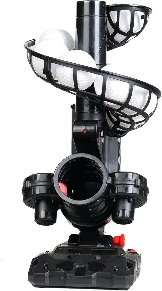 Furlihong Baseball Pitching Machine, 4 Adjustable Angles, 3 Pitch Angles, Power Bank/Battery Powered,for Beginners product image