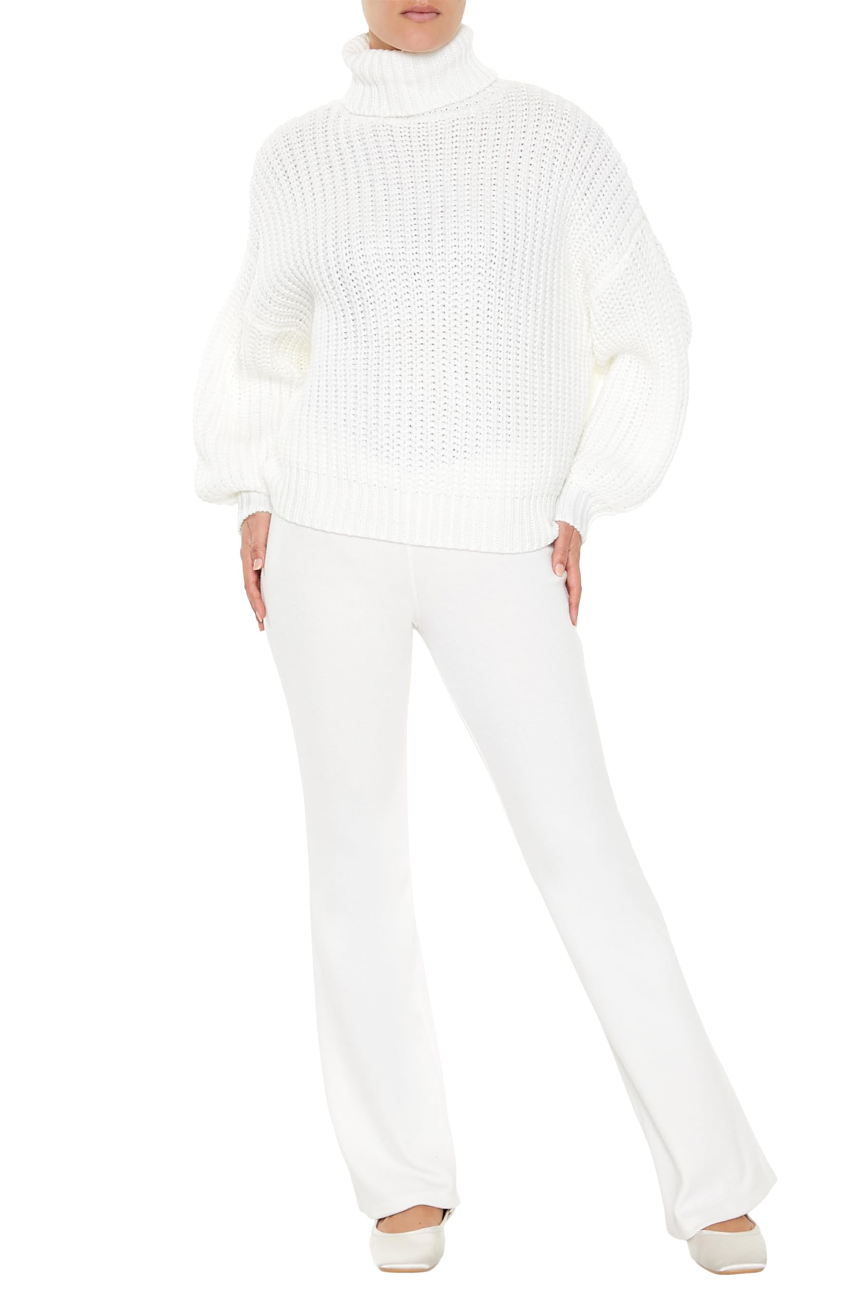Forever 21 Turtleneck Knit Sweater Maglione Donna