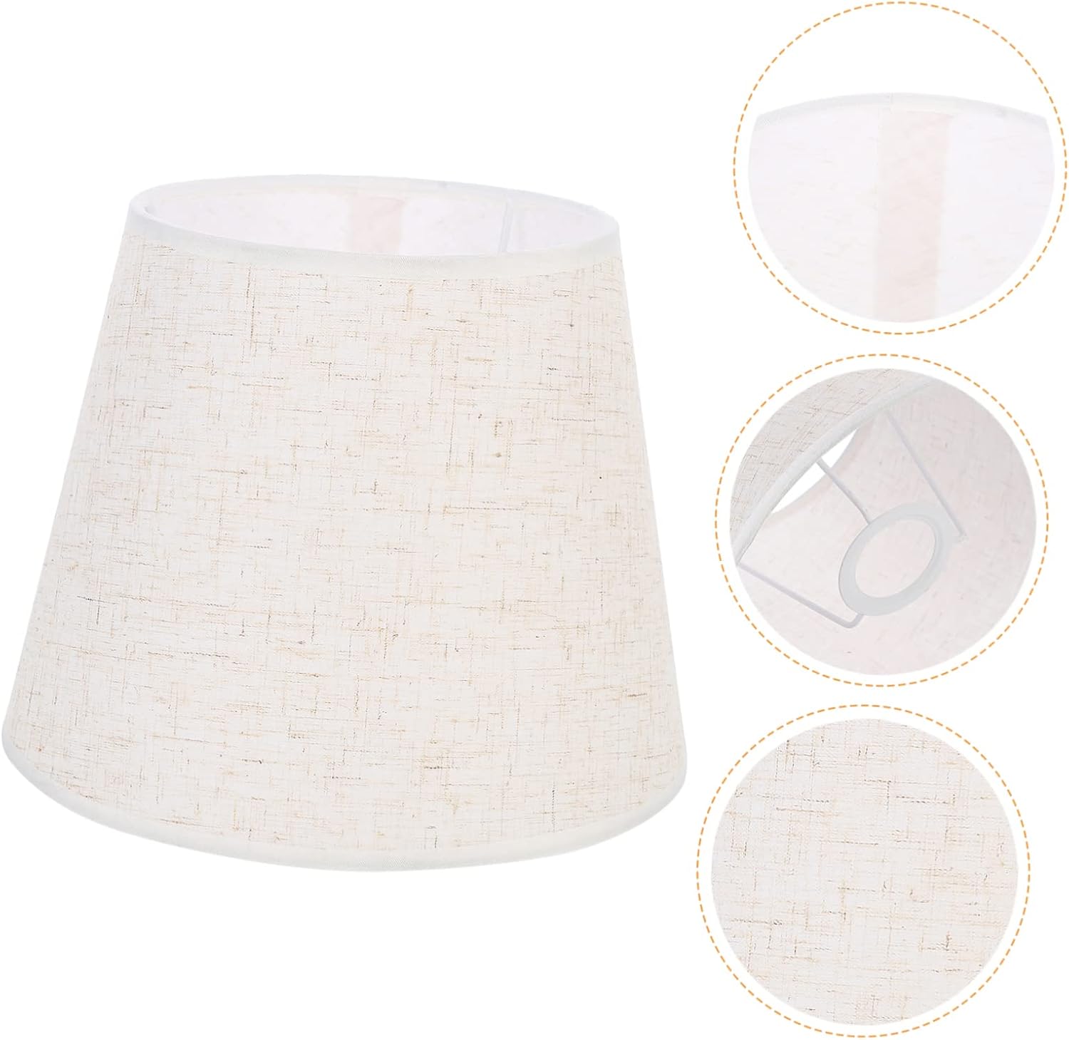 Durable Cloth Lampshade Light Protector Simple Design Light Cover for Table Wall and Floor Lamps Delicate Diffuse Lighting Natural Linen