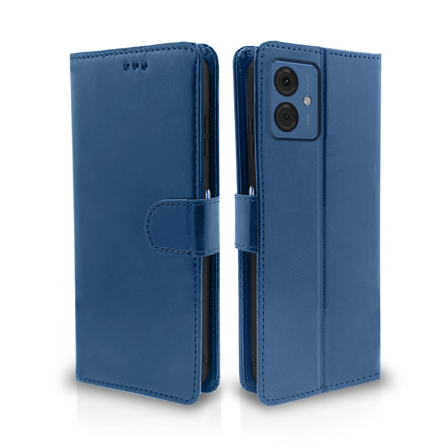 Pikkme Motorola G14 4G Flip Cover Leather Finish | Wallet Stand and Shock Proof | Inside TPU with Card Pockets | Complete Protection Flip Case (Blue) (B0CMD7R71Z) Amazon Price History, Amazon Price Tracker