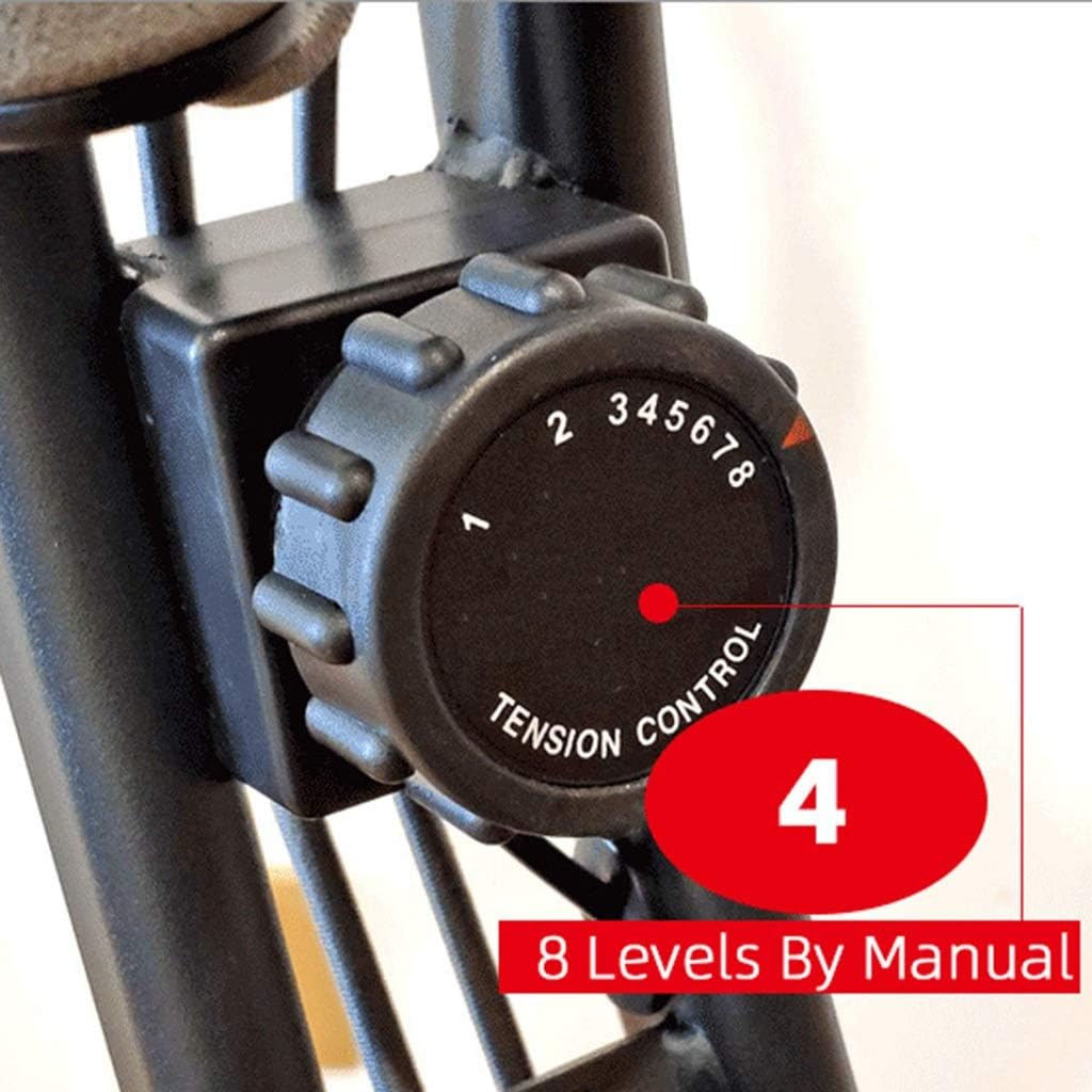 Indoor Cycling Bike Compact Indoor Exercise Bike Household Magnetically Controlled Silent Spin Bicycle Foldable 8-Speed Resistance Adjustment Exercise Bike 1.5kg Flywheel