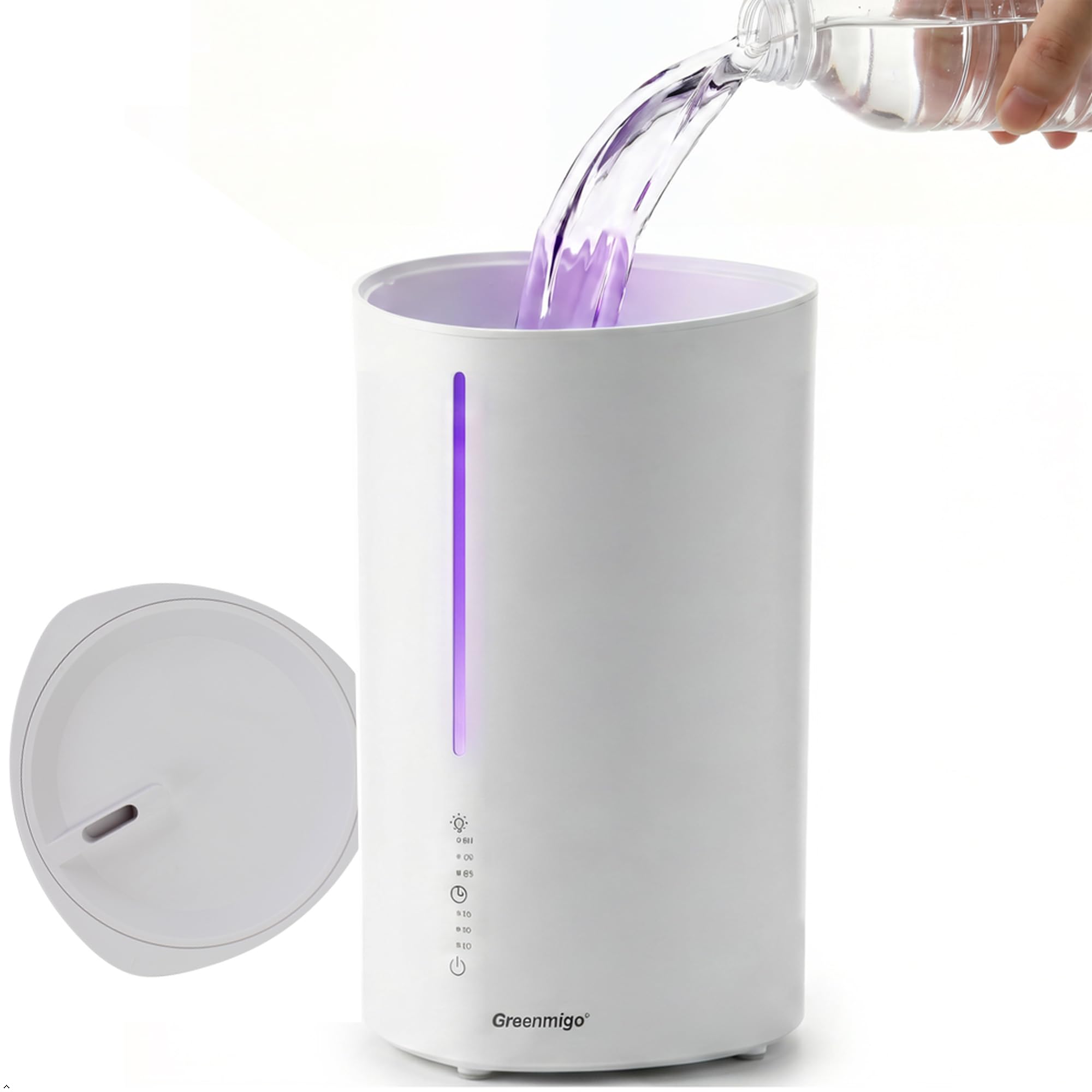 3L Top-Fill Humidificador de Aire y Difusor de Aromas,Relleno Superior Boquilla de 360°,3 Modos,Auto Apagado,Luz Nocturna,Ultra Silencioso para la Habitación de Bebés,Oficina,Dormitorio