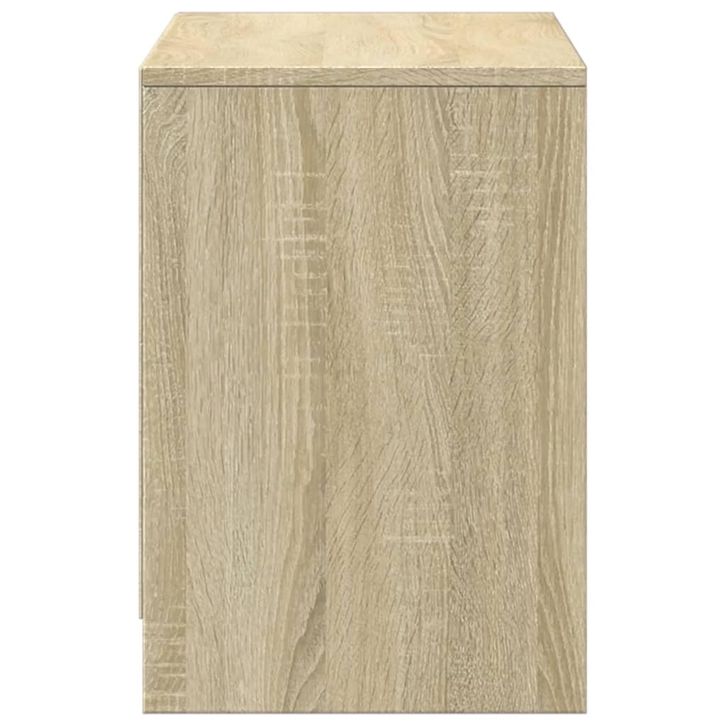 Szafka pod TV z LED dąb sonoma 100x34x50 cm mebel RTV z podświetleniem RGB duża przestrzeń do przechowywania stabilny blat max obciążenie 65 kg do salonu i sypialni