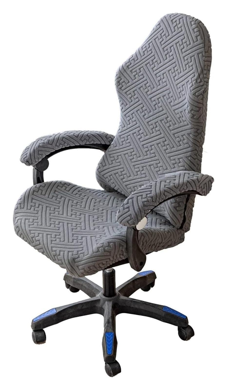 AOICXB Office Chair Seat Covers,Chair Protectors Stretchable Gaming Chair Covers,Computer Chair Cover with 1 Pair Armrest Cover(Dark Gray)