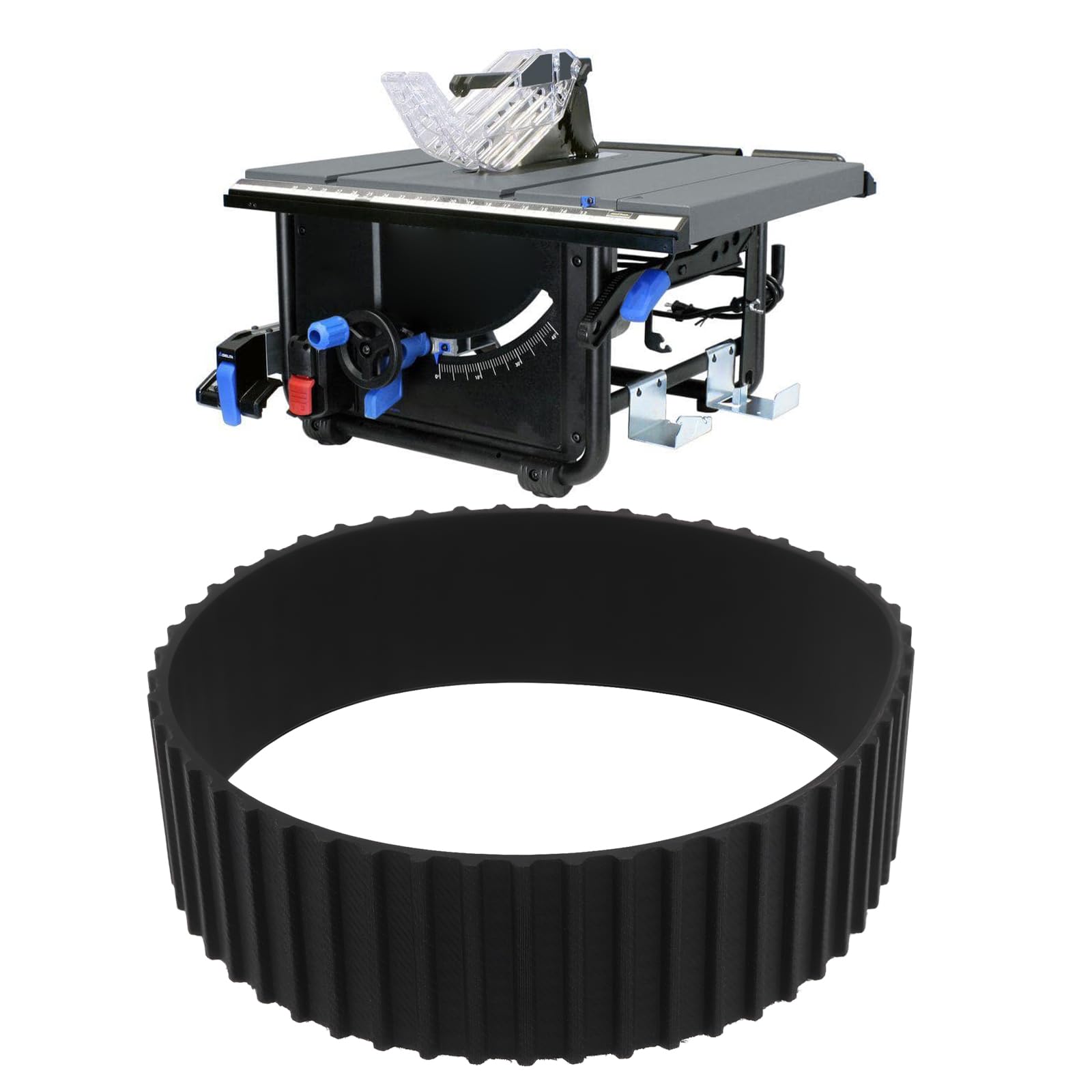 SG Store 2pcs 10Inch Table Saw Drive Belts 1Inch Width 50 Teeth Compatible with Delta 34-670 34-674 36-600 36-610 - Image 3
