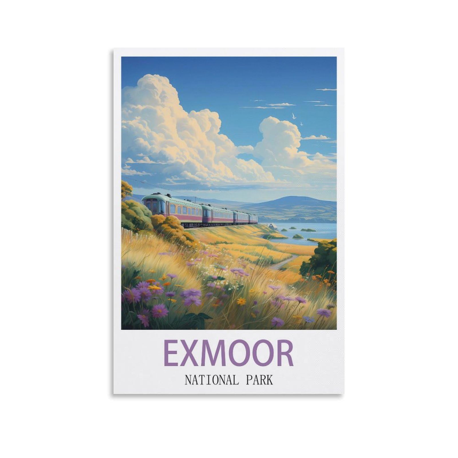 Metal Tin Sign Exmoor National Park Garden & Kitchen Poster, Inspirational Sign Home Wall Art Decor for Home Kitchen Bar Club Decoration 30x40cm
