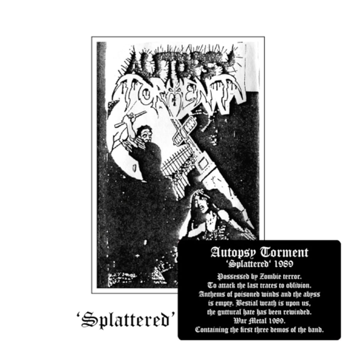 Autopsy Torment Splattered Demo 1989 + Extras CD New 8594226570086