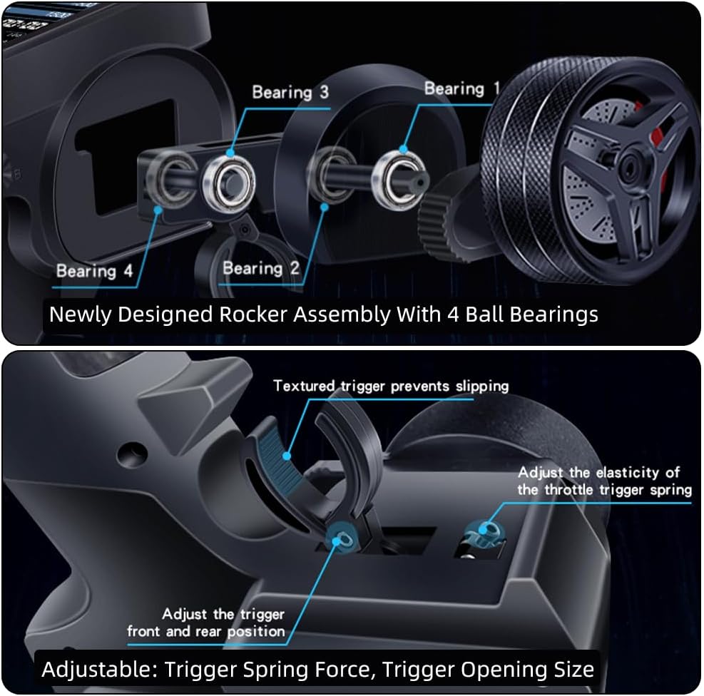 GLOBACT HOTRC CT-10B 2.4G 10CH Radio Transmitter & Receiver Metal Handwheel 10 Channel RC Controller for 1/8 1/10 1/18 1/24 RC Crawler Drift Truck Car Boat Tank TRX4 TRX4M SCX10 SCX24 Upgrades