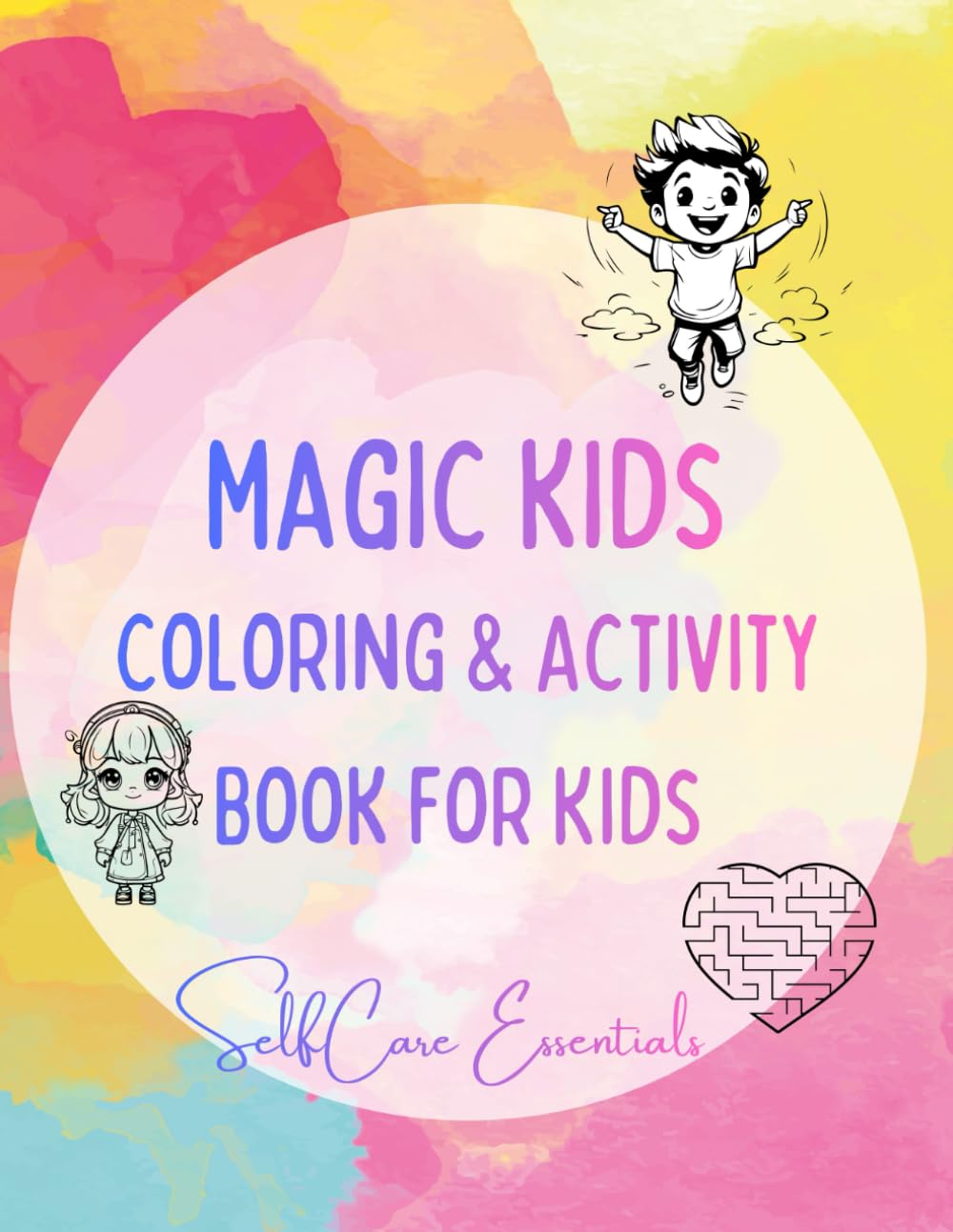 Magic kids-Coloring & Activity Book for Kids – Learn Numbers, Trace, and Color Paper| Adorable Illustrations – 100 pages.