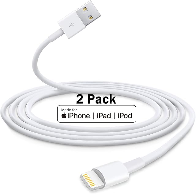 2Pack iPhone Charger 2m, iPhone Lightning to USB Cable 2 meters, Super Fast Charging Cable for Apple- iPhone 12/12mini/11/Pro/Max/X/XS/XR/XS Max/8/7/6,ipad