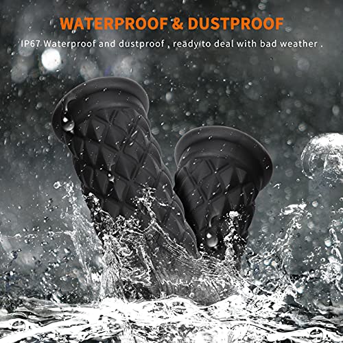 Jmtbno 7/8" Universal Motorcycle Hand Bar Grips Pillow Grip Anti-Slip Rubber Racing Without Bar End Grip For Dirt Bike Harley Honda Triumph Yamaha Kawasaki,Black #TOP4