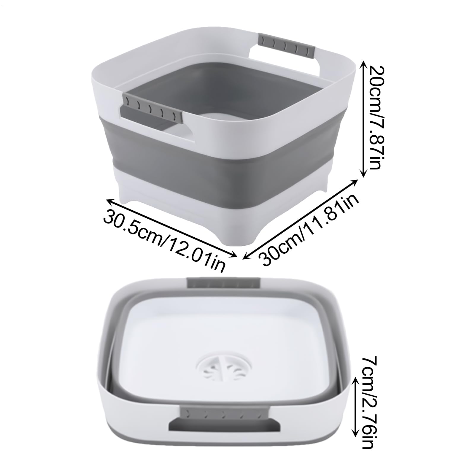 Bassine Pliable pour biberons | Panier Multifonction léger avec poignée Ergonomique pour Camping, Vaisselle, Cuisine, Lavage de Voiture