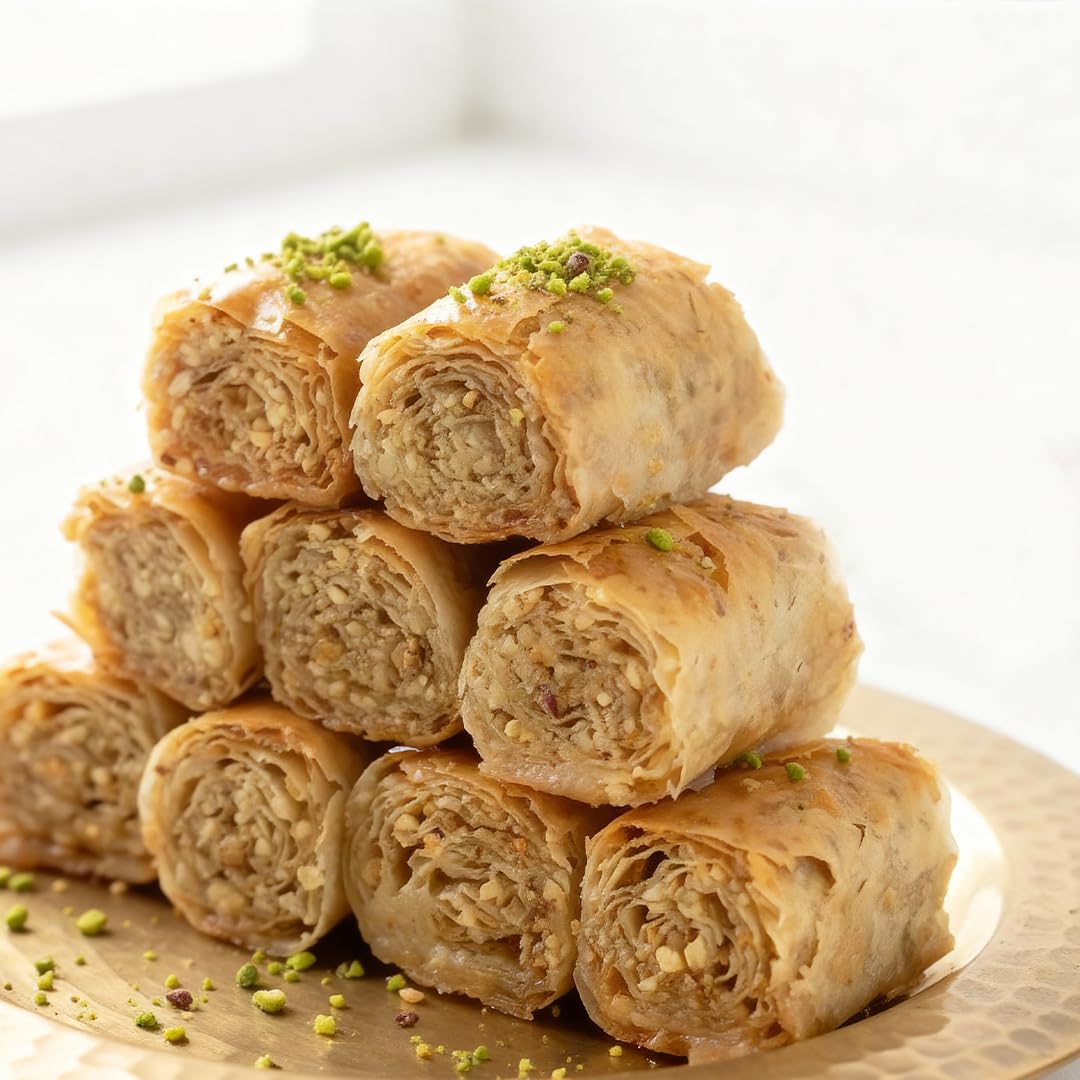 Magic Leaf Sugar Free Turkish Baklava Dessert - 250 gm | Freshly Made Turkish Baklawa Delight | Sugarfree Mithai Sweets Gift Box | Sweetened with Stevia | No Refined Oil-image-38