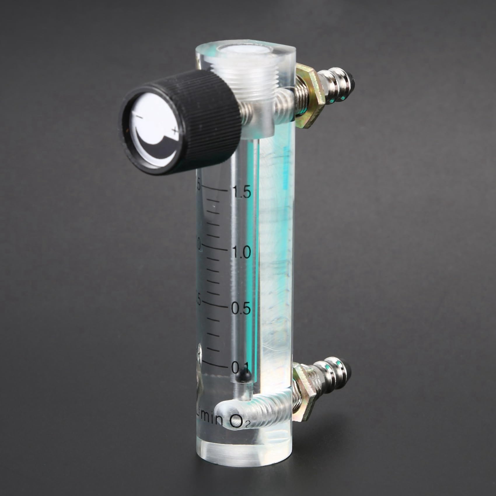 10X 0.1-1.5Lpm 1.5L Misuratore di Misuratore di Ossigeno Flussometro con Valvola di Regolazione per Ossigeno Air Gas