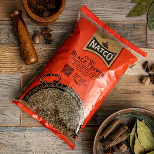 Natco Foods Pimienta negra agrietada 1kg - Asistentes de chiles