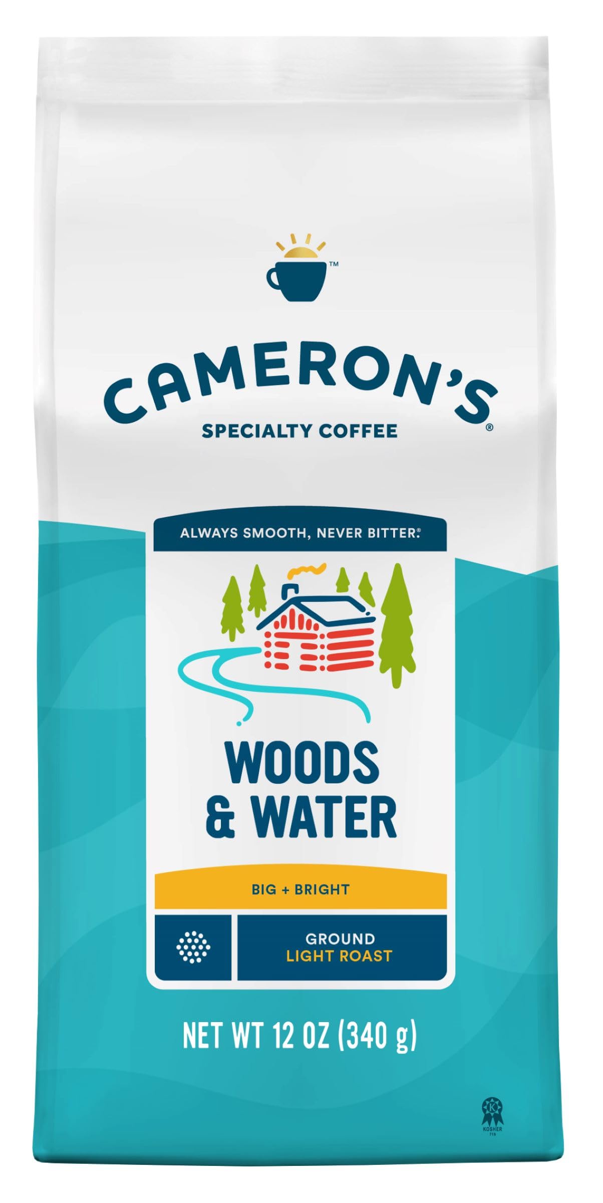 Cameron's Coffee Woods & Water - Zestaw 6 mielonych kaw, lekko palonych 100% Arabica, worek 355 ml