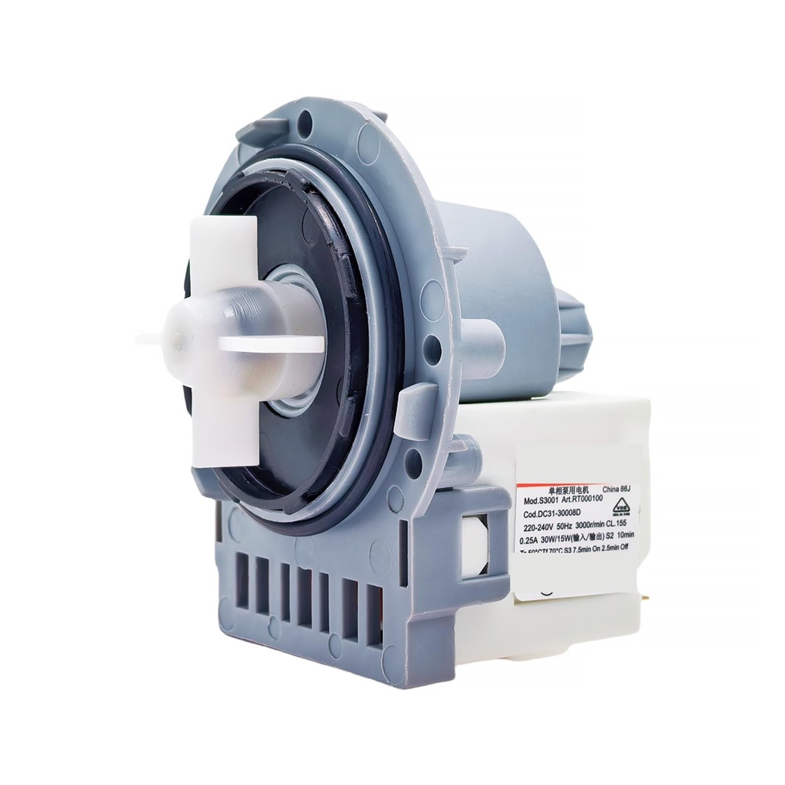 DC31-30008D 220-240V 50Hz 30W/15W 3000r/min Drain Pump Motor，Compatible for Samsung，Washing Machine Washer Drainage Parts