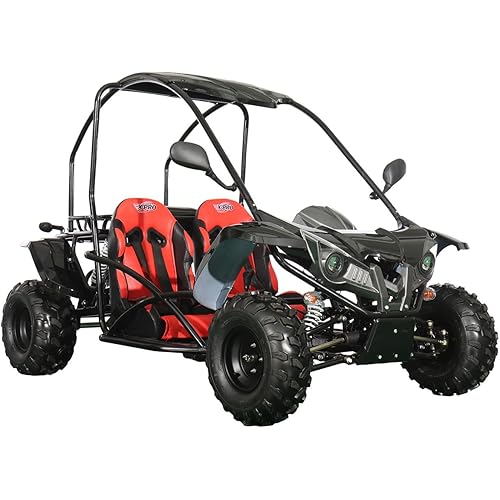X-PRO Talon 125cc Gas Go Kart for Kids & Teens, 4-Stroke Gas Powered Off-Road Go Kart with 3-Speed Semi-Automatic Transmission w/Reverse, Electric Start, Full Suspension (Black)