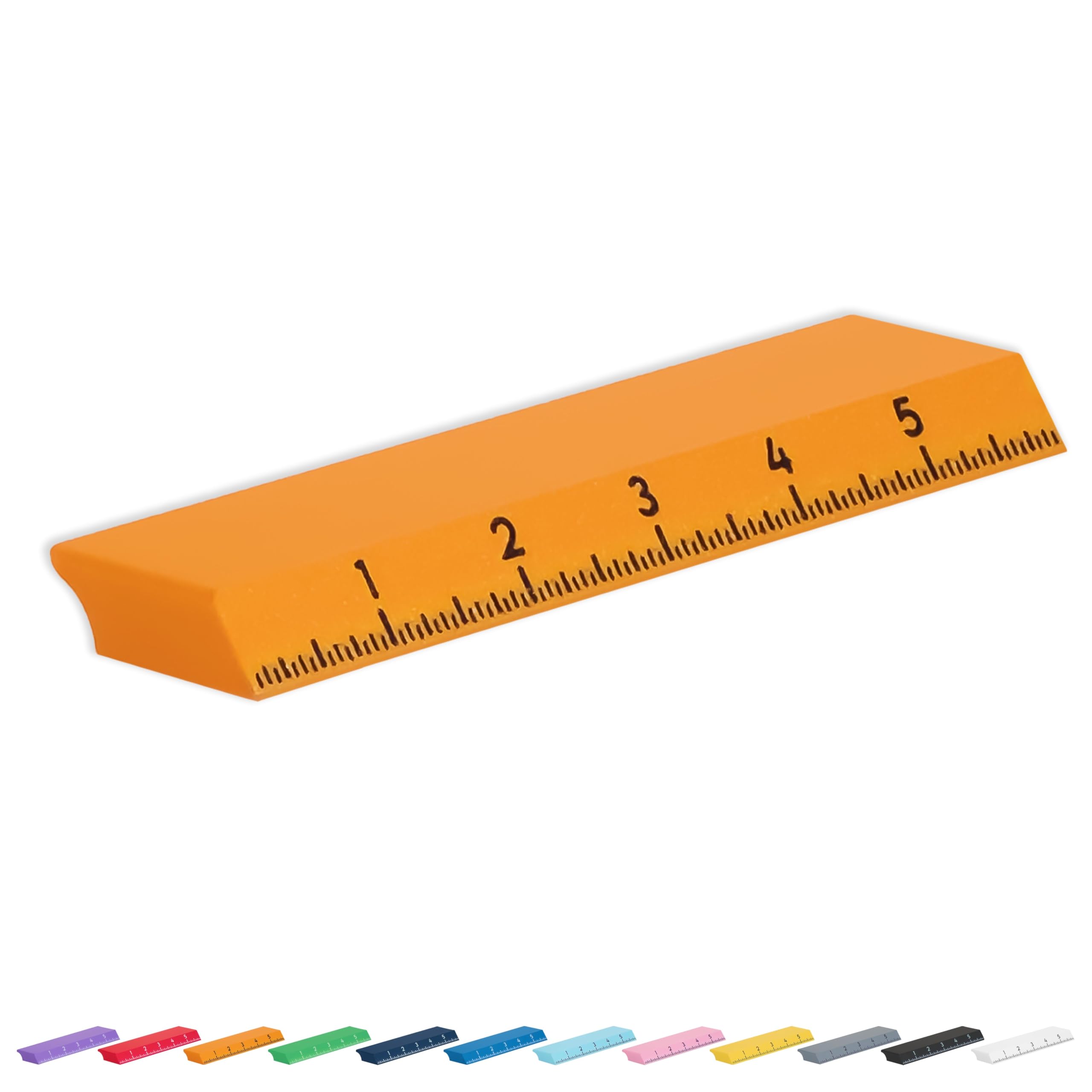 Glassboard Studio 6 Inch Magnet Ruler - Non-Slip Pad, Strong Neodymium Magnets - Craft & Quilting Tool for Magnetic Glass Mats, Whiteboards, Lockers -