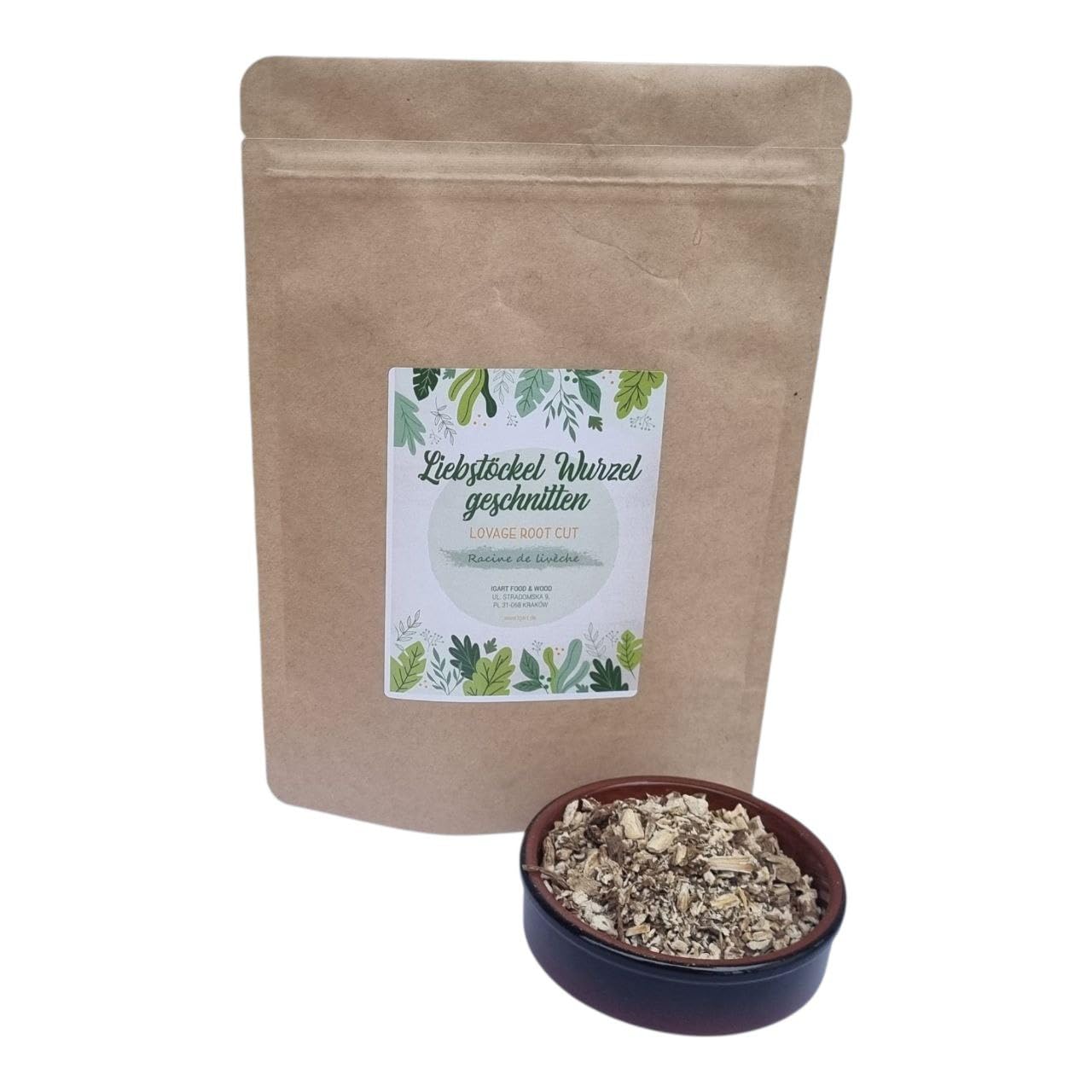 IGART FOOD & WOOD Liebstöckelwurzel Geschnitten Getrocknet Levisticum Officinale Traditionelles Gewürz aus Polen für Suppen und Saucen Aromadichter Beutel (2kg)