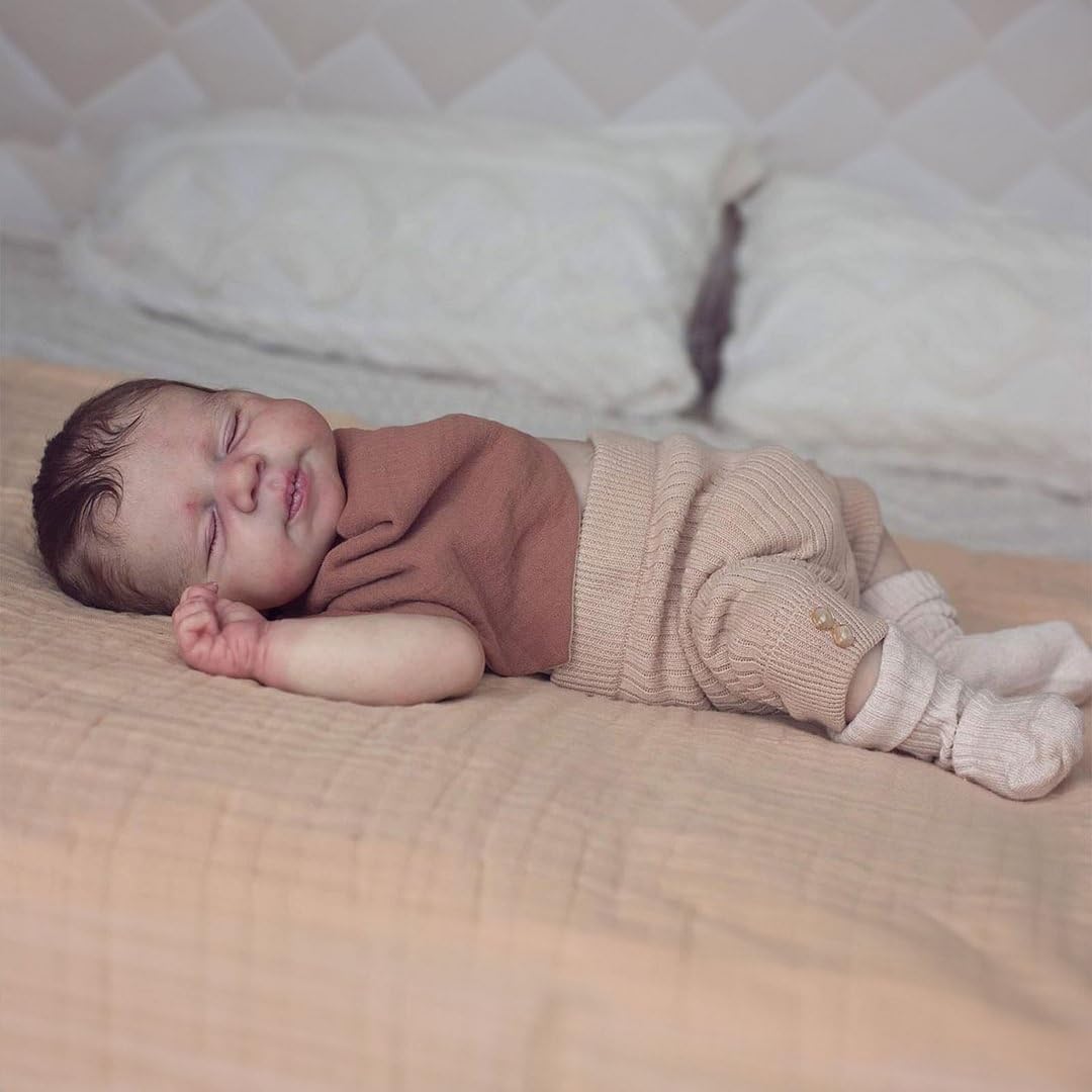 Zero pam Realistische Reborn Puppen,Reborn Baby Junge 18 Zoll 48 cm, Puppe Vollsilikon Lebensechte Baby,Puppen Realistisch Newborn Babys,Real Life Babys Silikon Babypuppen,Reborn Puppe