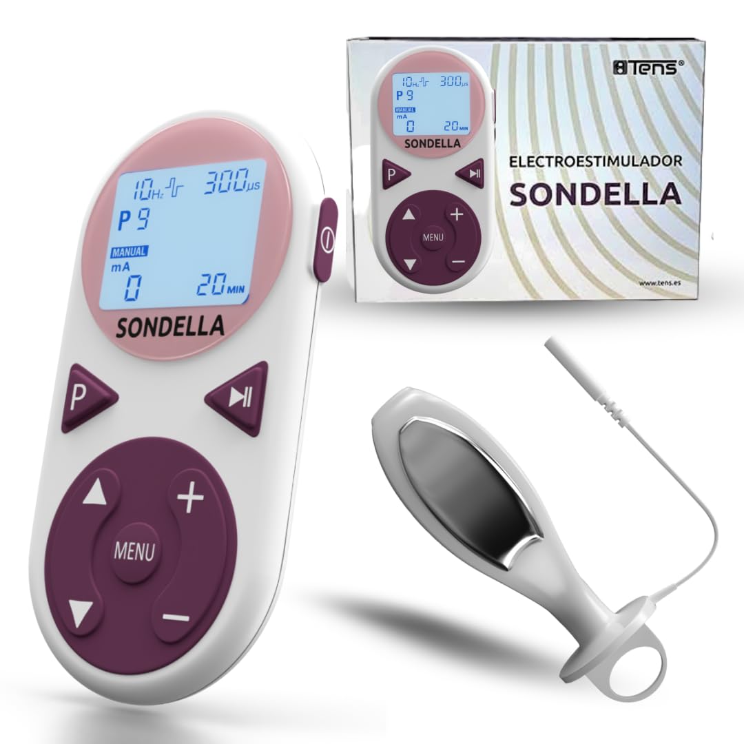 Tens Sondella Electroestimulador Suelo Pélvico 9 Programas Tratamiento Incontinencia Femenina, Fortalece Tonifica Suelo Pélvico | Incluye Sonda
