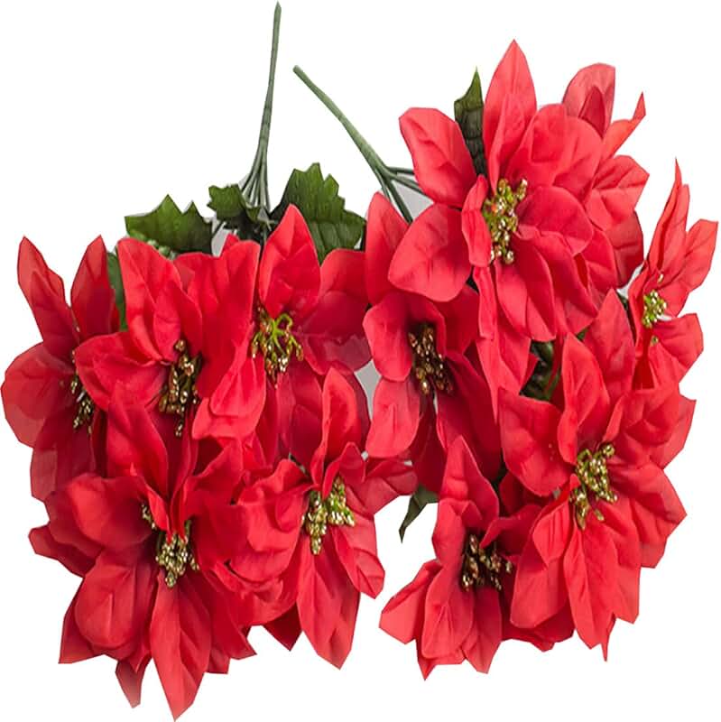 christmas flowers artificial